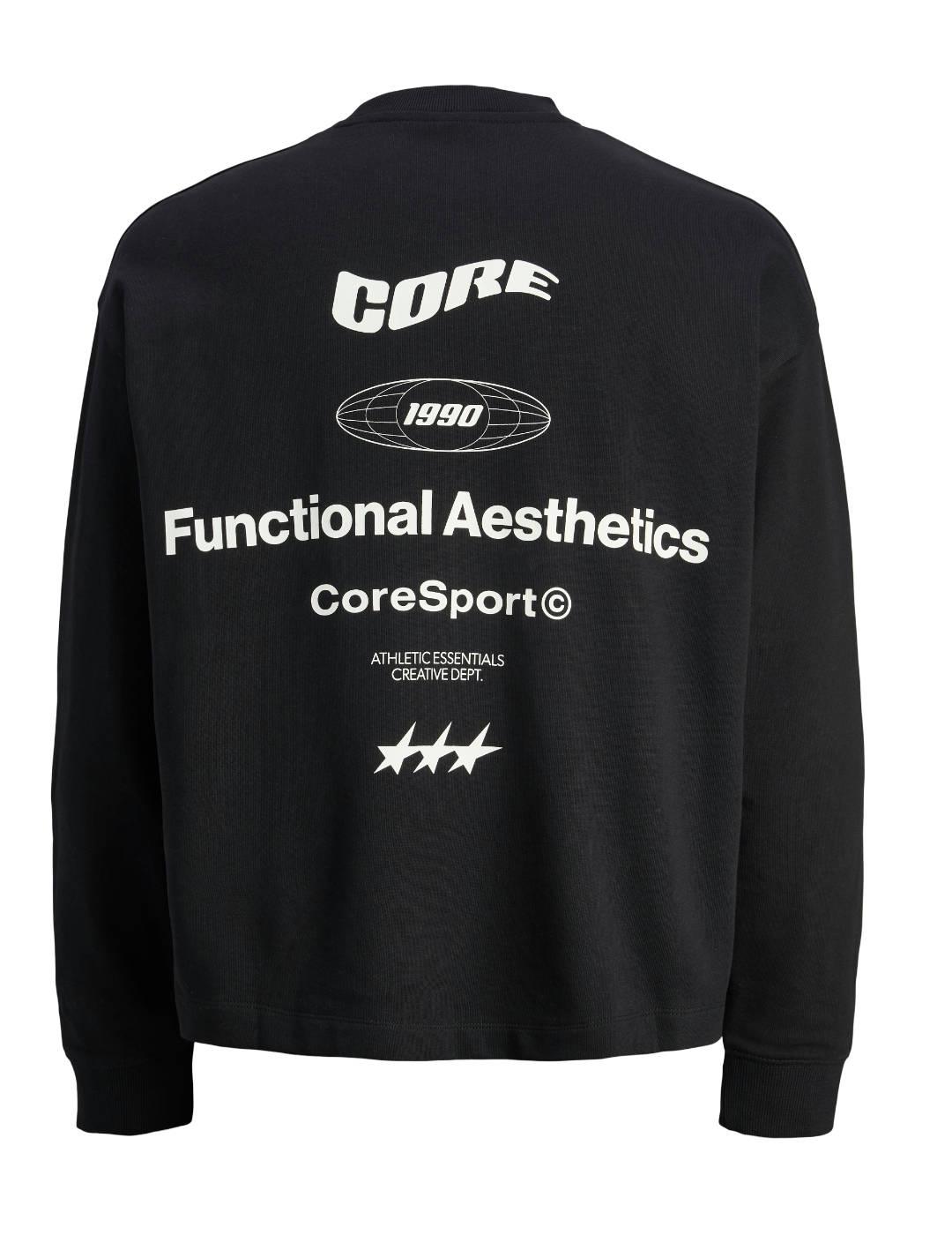 Sudadera Jack&Jones Signal negro sin capucha para hombre