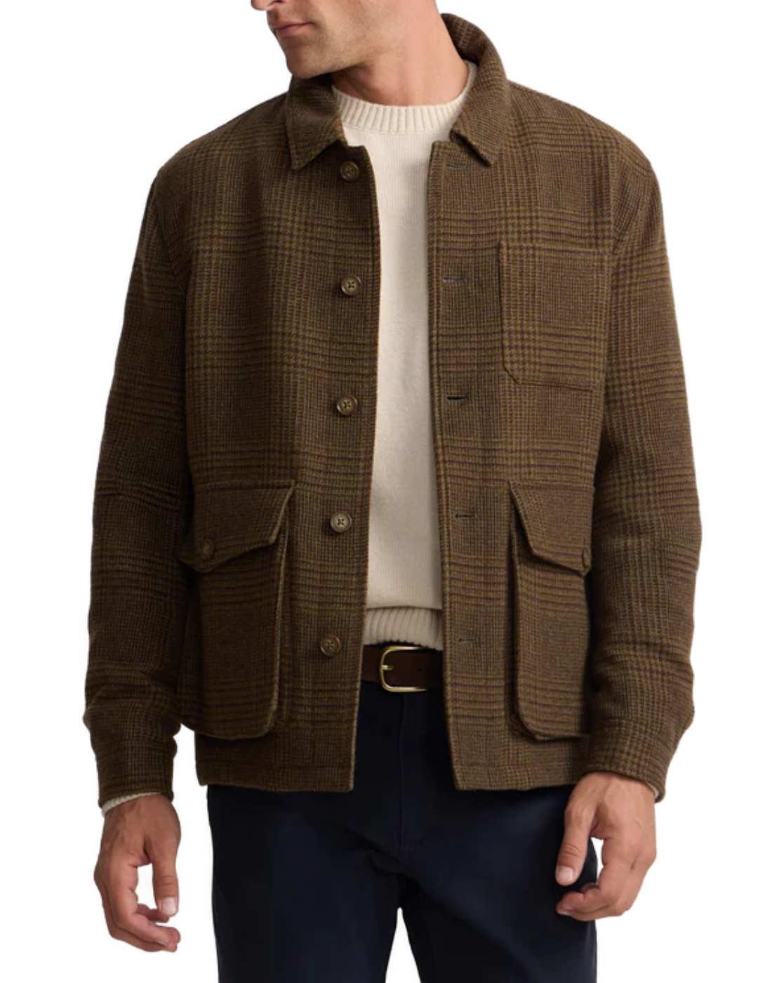 Chaqueta Silbon príncipe de gales marrón de botones  hombre