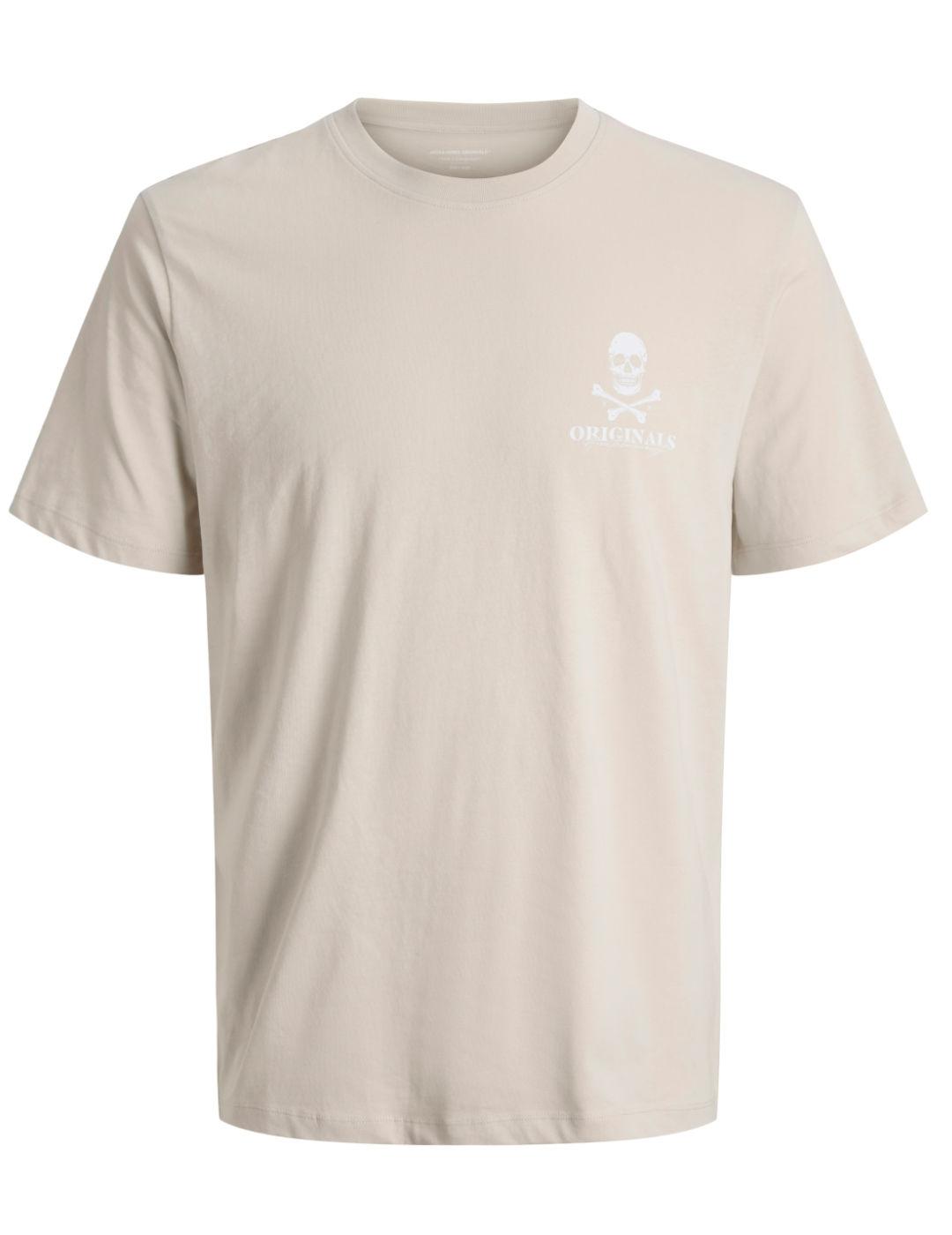 Camiseta Jack&Jones Rollo beige manga corta para hombre