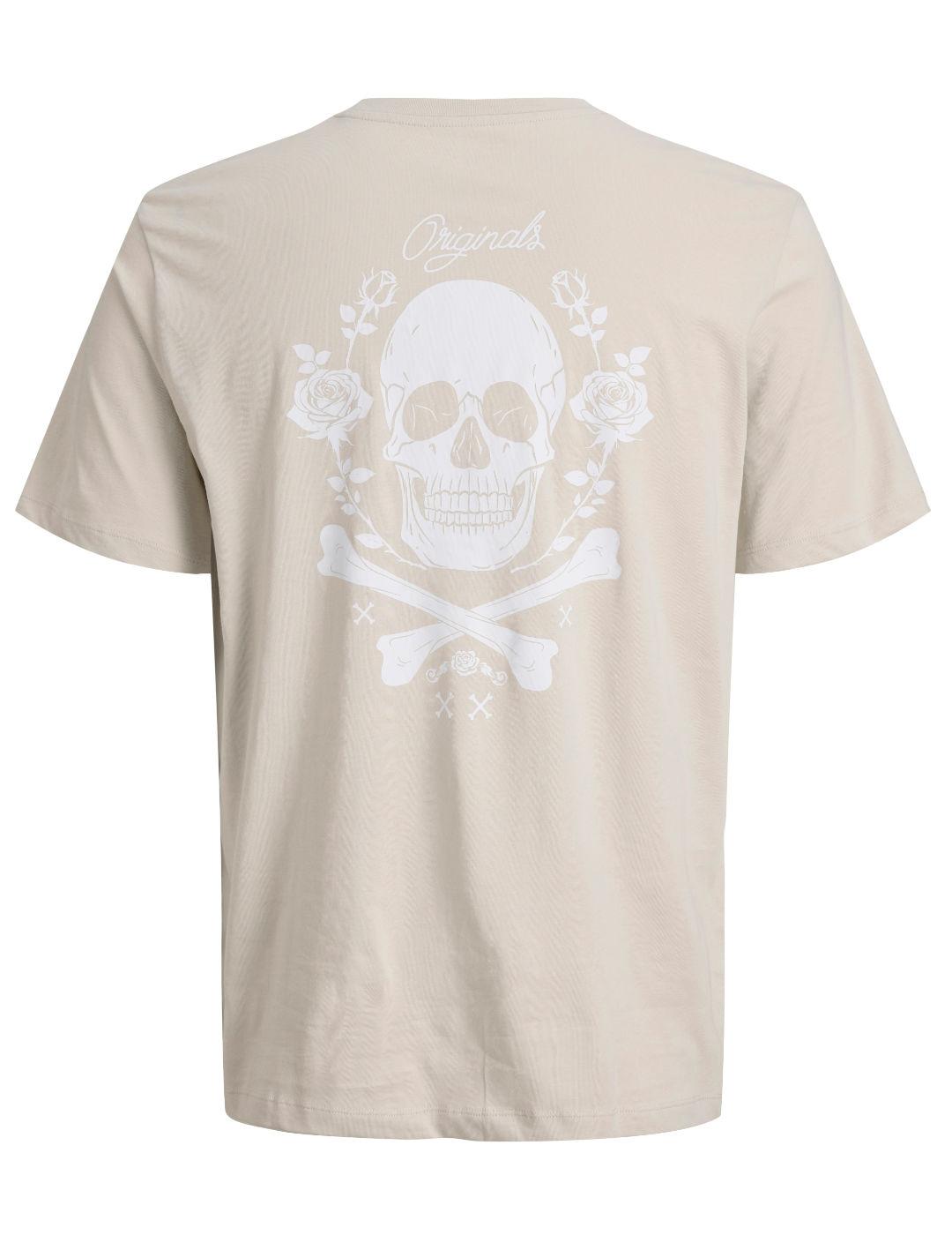 Camiseta Jack&Jones Rollo beige manga corta para hombre