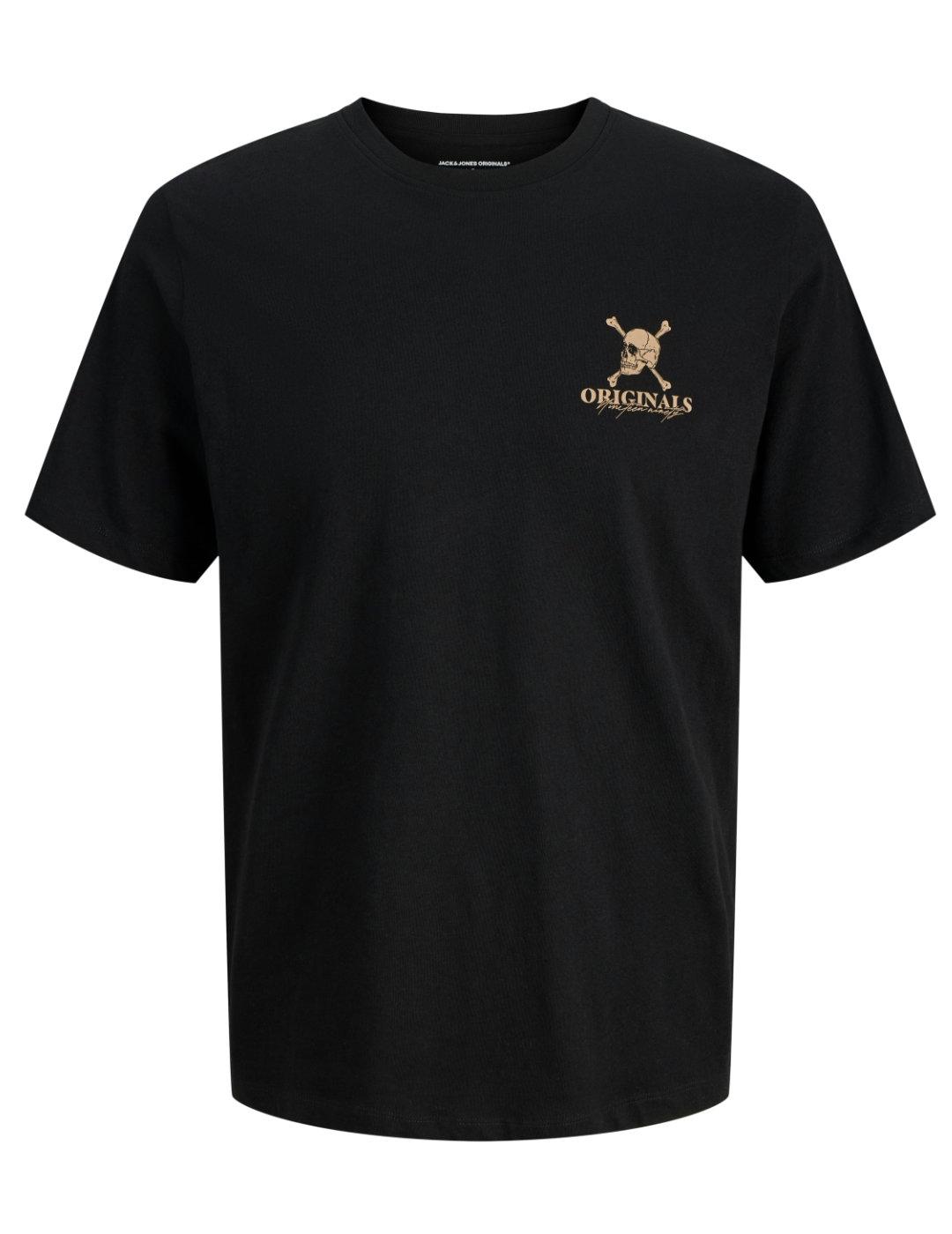 Camiseta Jack&Jones Rollo negro manga corta para hombre