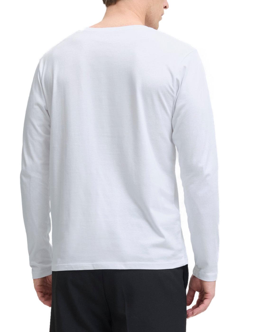 Camiseta Jack&Jones Casper blanco manga larga de hombre