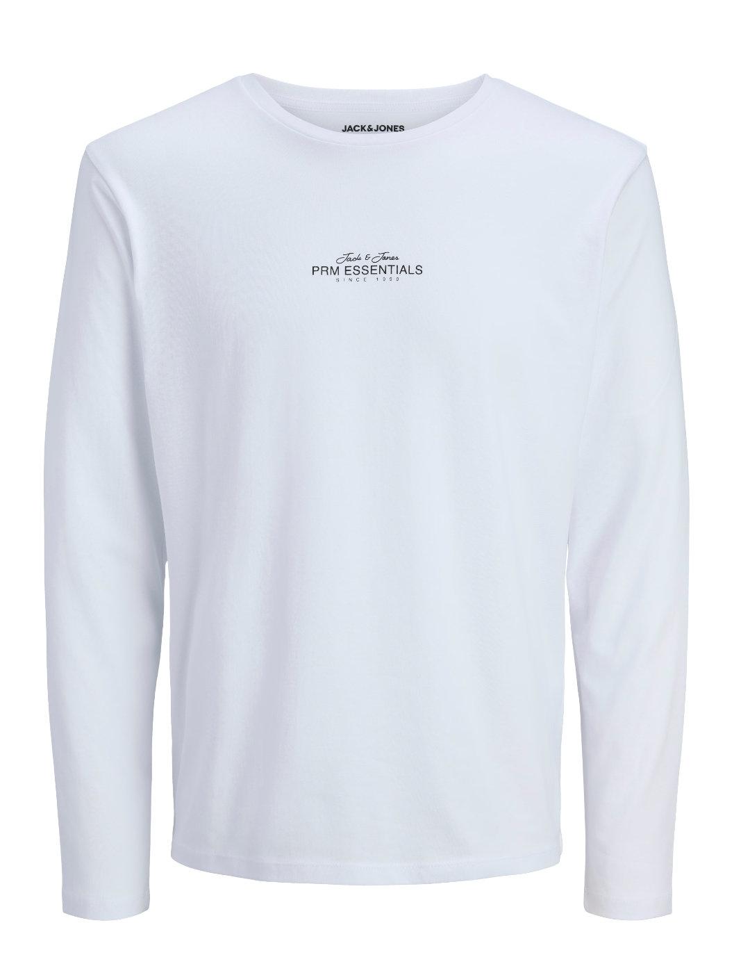 Camiseta Jack&Jones Casper blanco manga larga de hombre