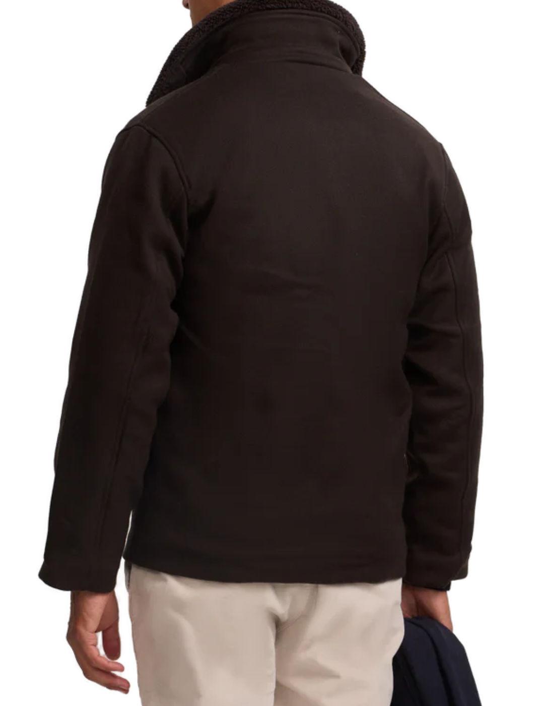 Cazadora Silbon Clásica marrón con lana para hombre