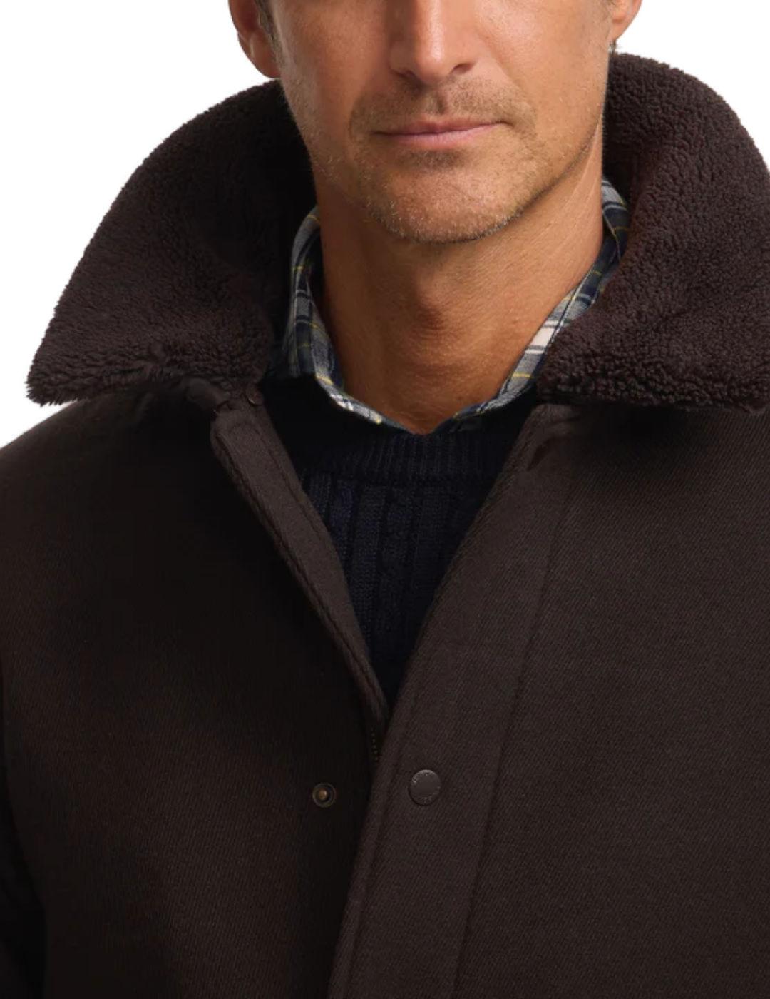Cazadora Silbon Clásica marrón con lana para hombre