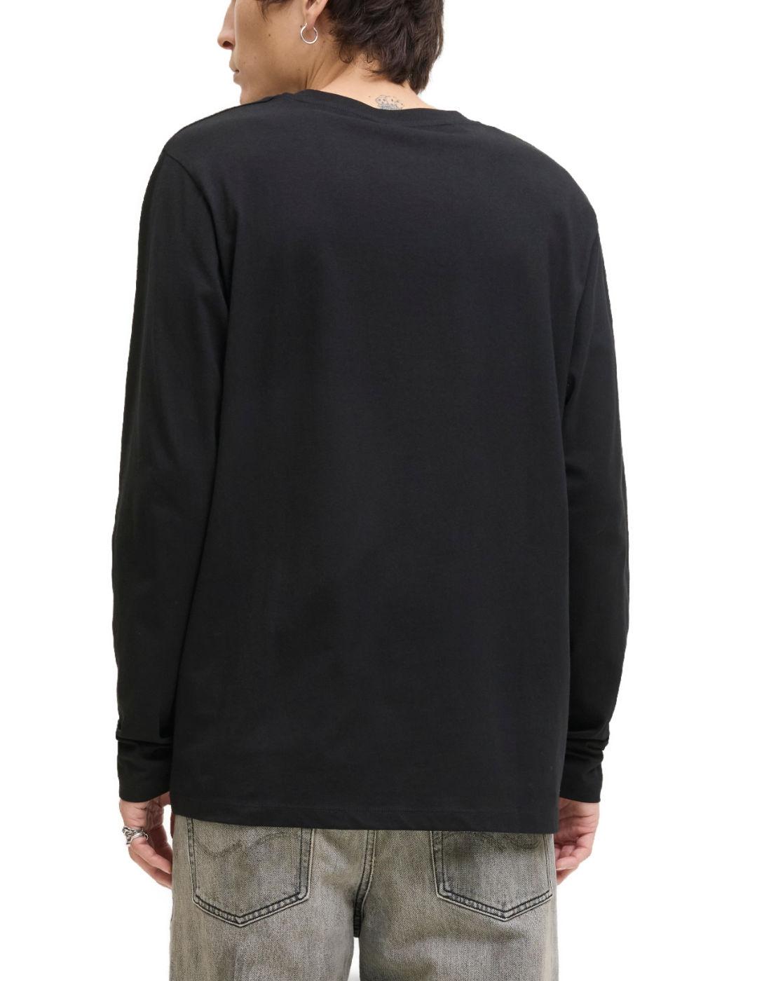 Camiseta Jack&Jones York negro manga larga para hombre