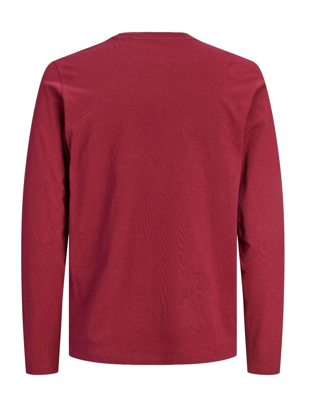 Camiseta Jack&Jones York rojo manga larga para hombre
