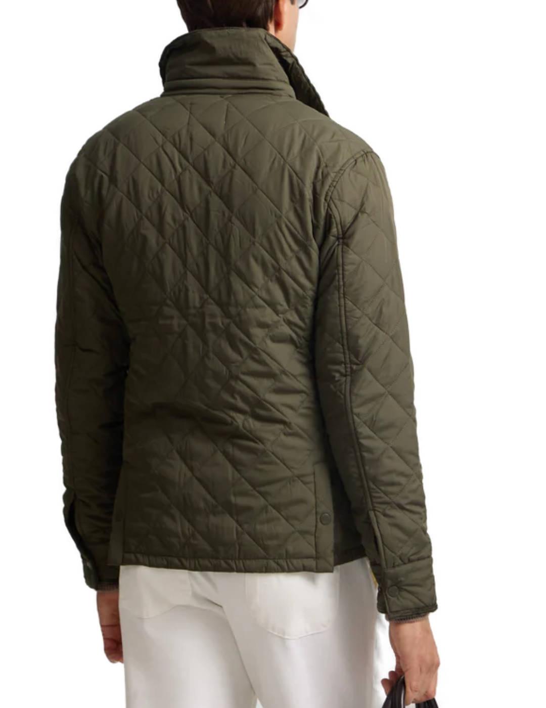 Chaqueta Silbon Clásica field verde con cremallera de hombre
