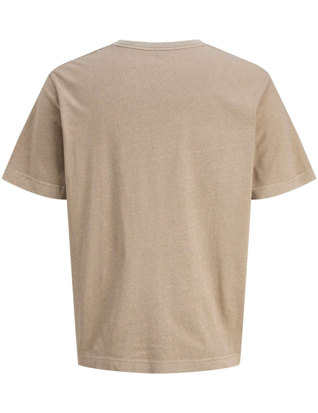 Camiseta Jack&Jones Rinwood beige manga corta para hombre