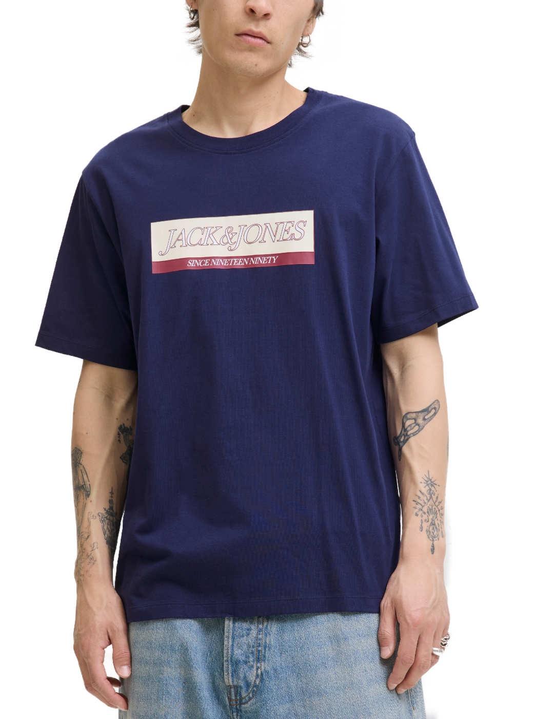 Camiseta Jack&Jones Rinwood azul manga corta para hombre