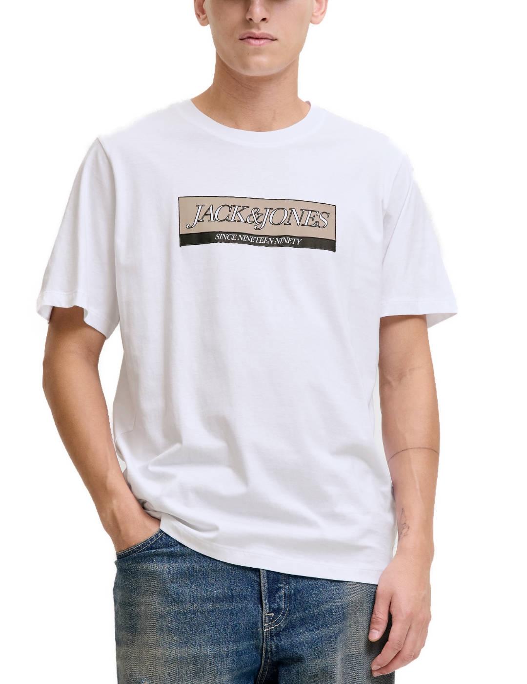 Camiseta Jack&Jones Rinwood blanca manga corta de hombre