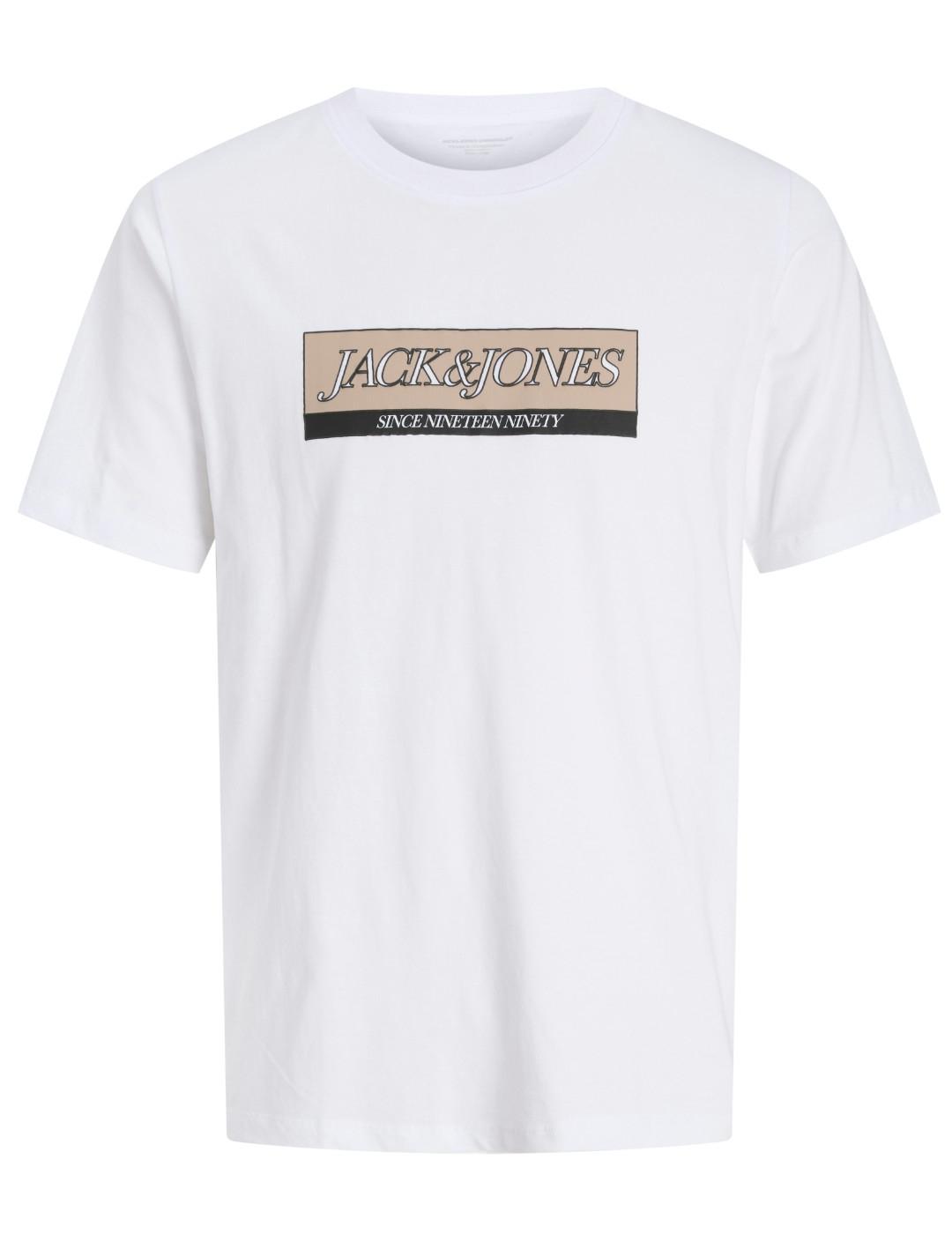 Camiseta Jack&Jones Rinwood blanca manga corta de hombre