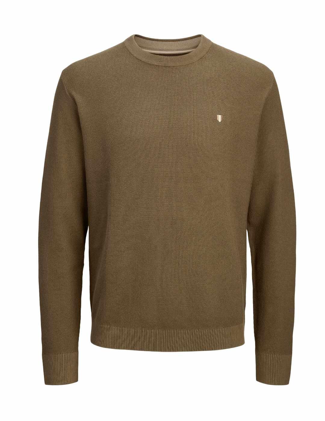 Jersey Jack & Jones Blurex manga larga marrón para hombre