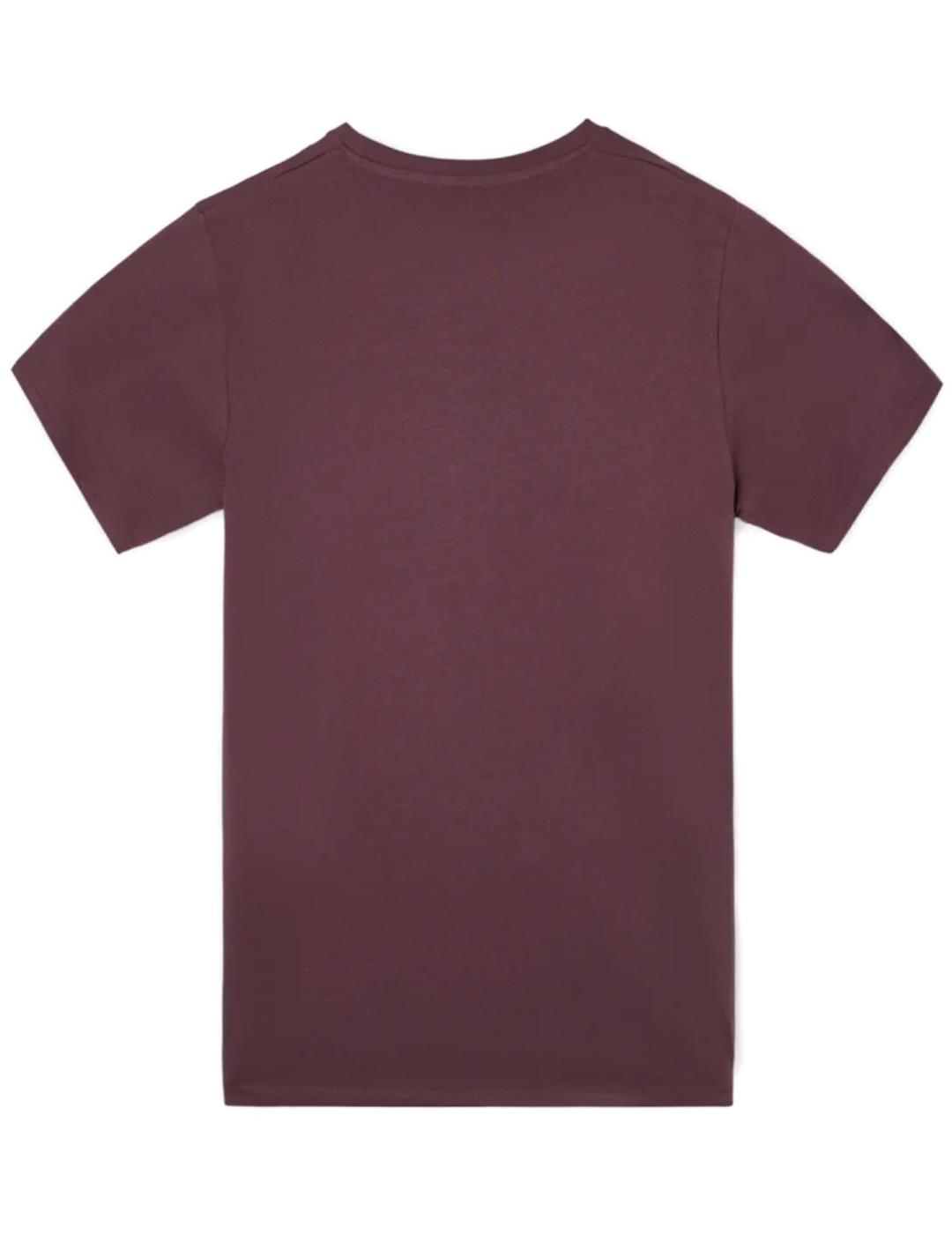 Camiseta Silbon Minilogo burdeos manga corta para hombre
