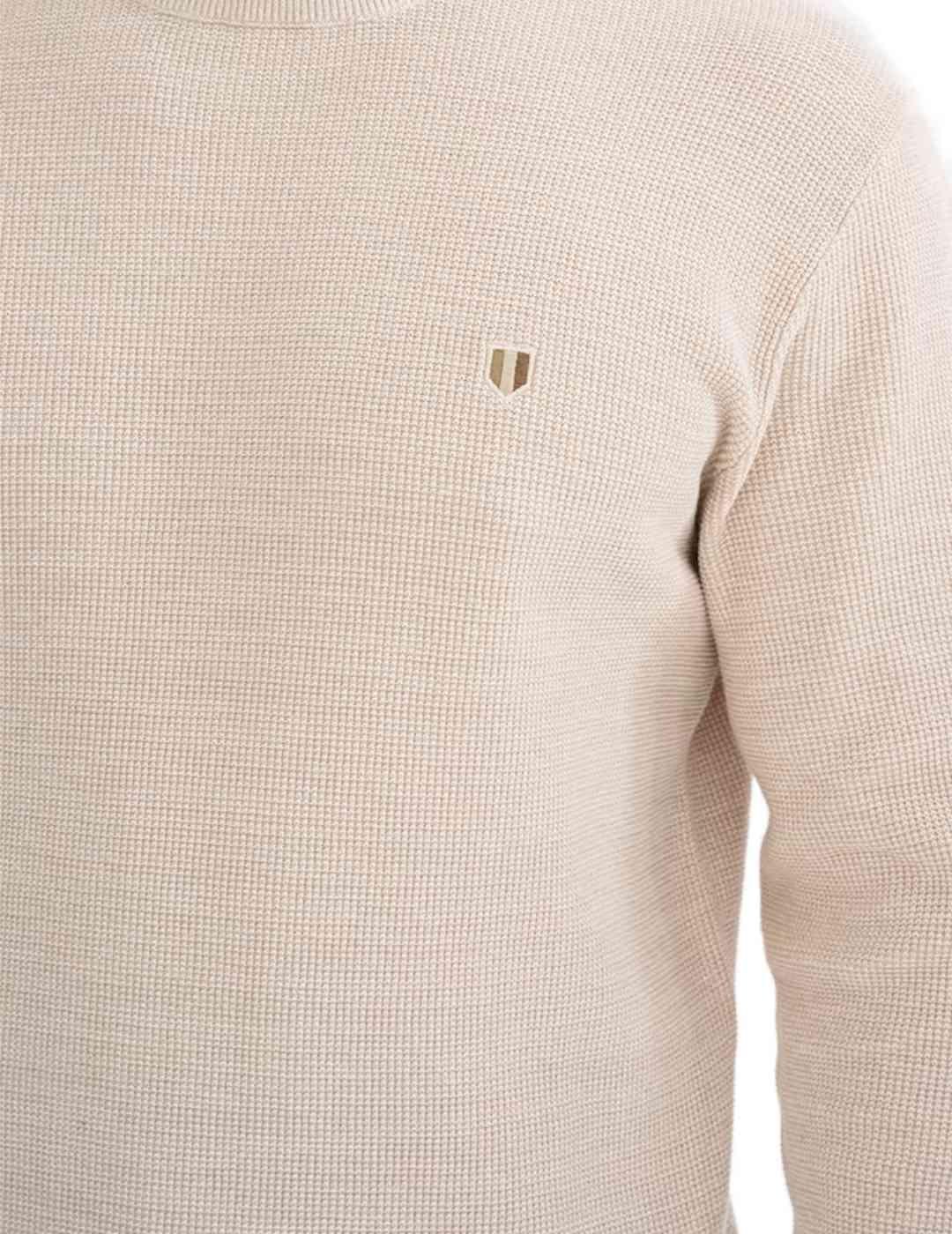 Jersey Jac k&J ones Blurex de manga larga beige para hombre