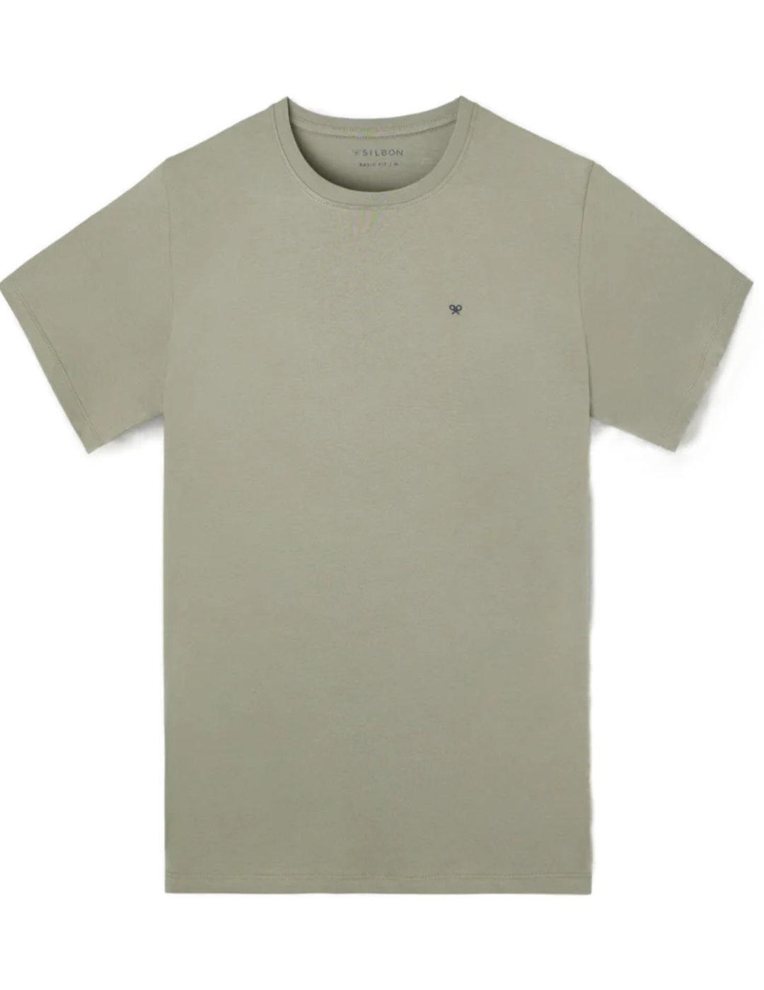Camiseta Silbon Minilogo verde manga corta para hombre