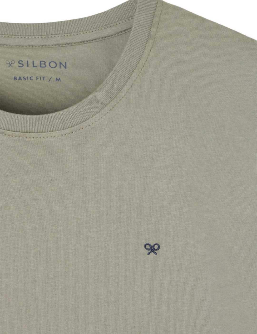 Camiseta Silbon Minilogo verde manga corta para hombre