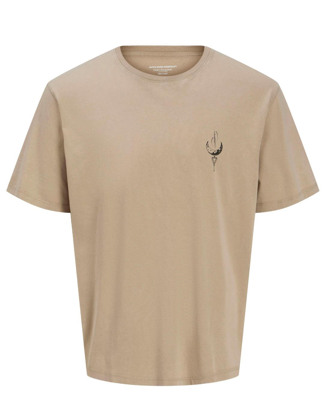 Camiseta Jack&Jones Bradley beige manga corta para hombre