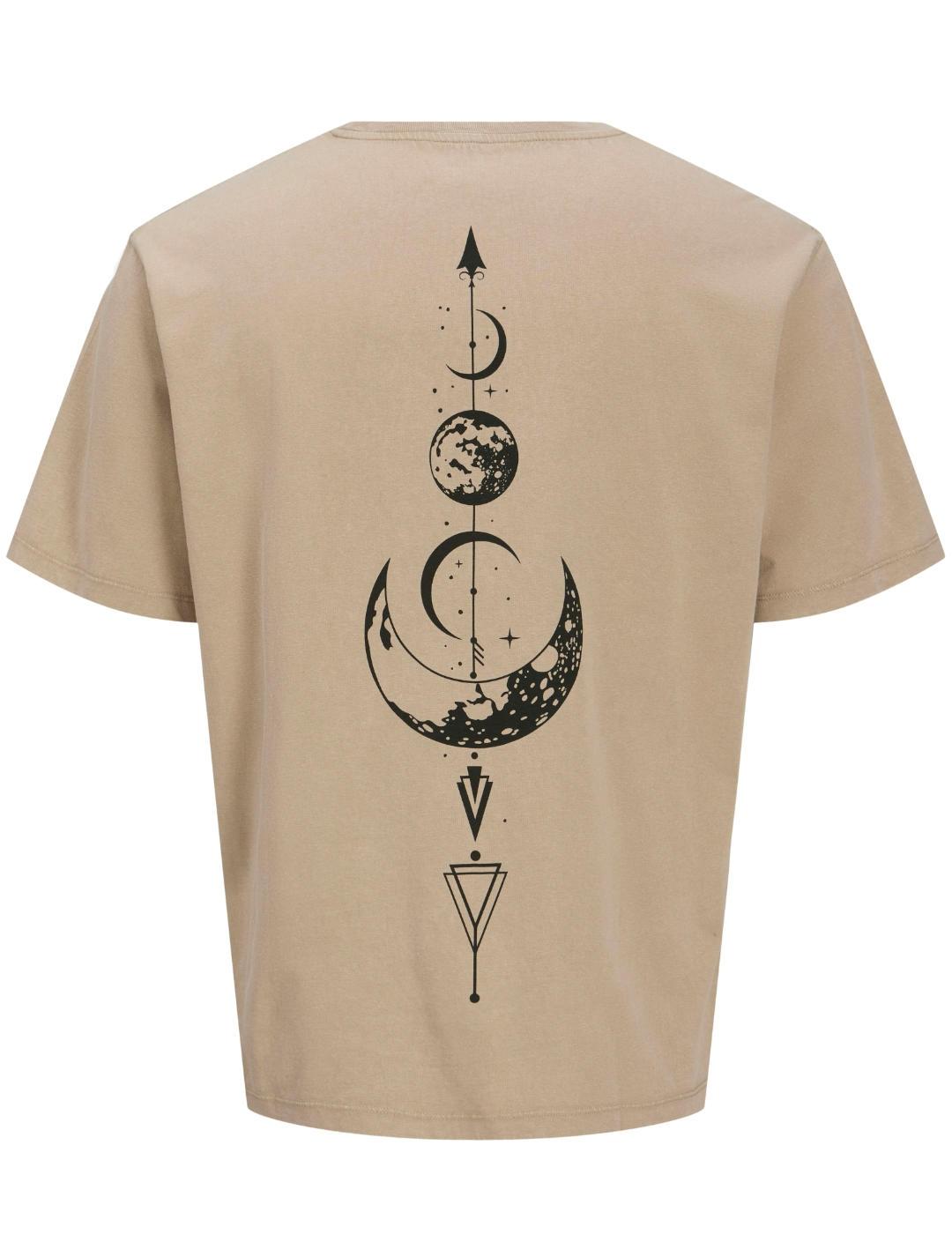 Camiseta Jack&Jones Bradley beige manga corta para hombre