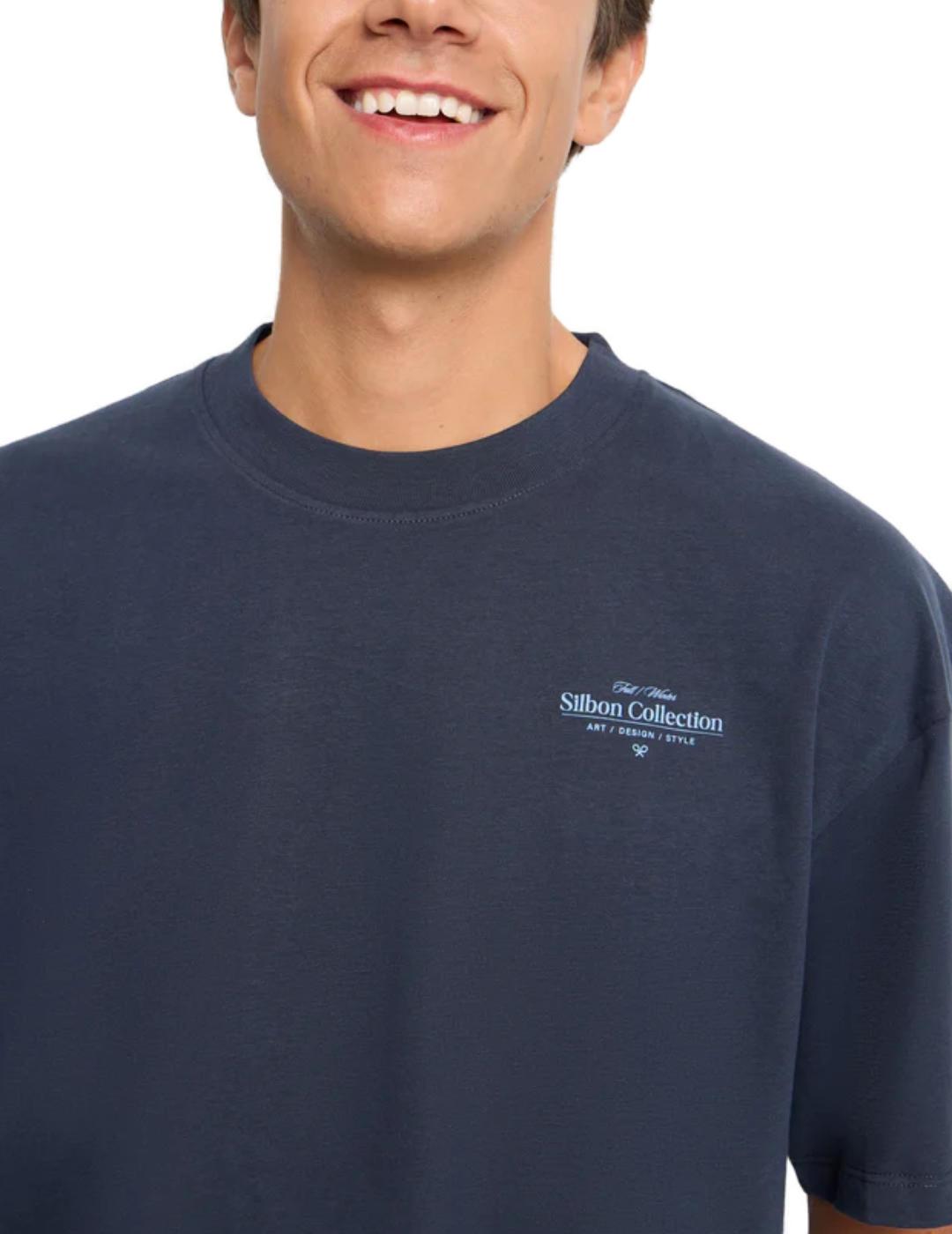 Camiseta Silbon Relaxed fit collection azul para hombre