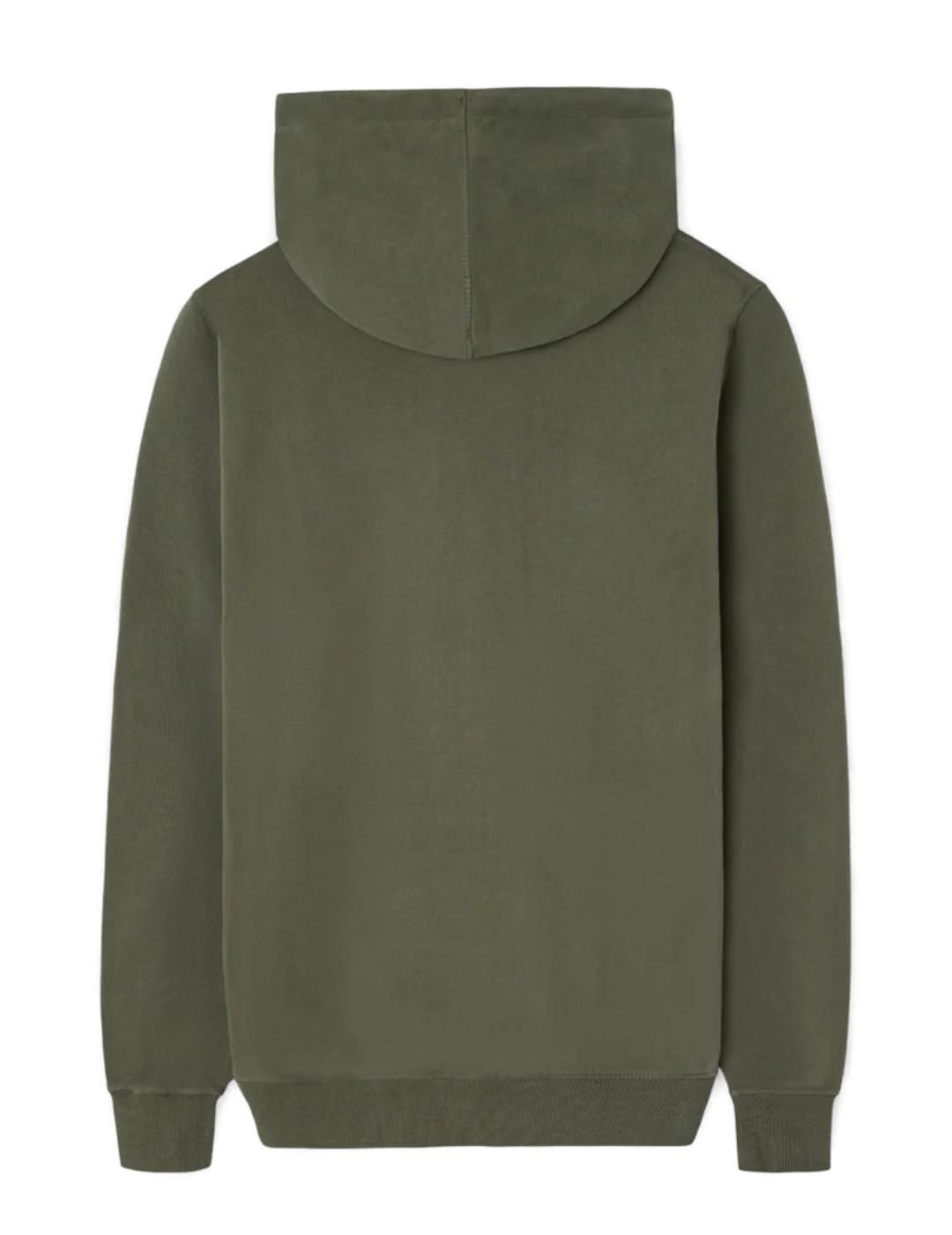 Sudadera Silbon Hoodie étnico con capucha verde hombre
