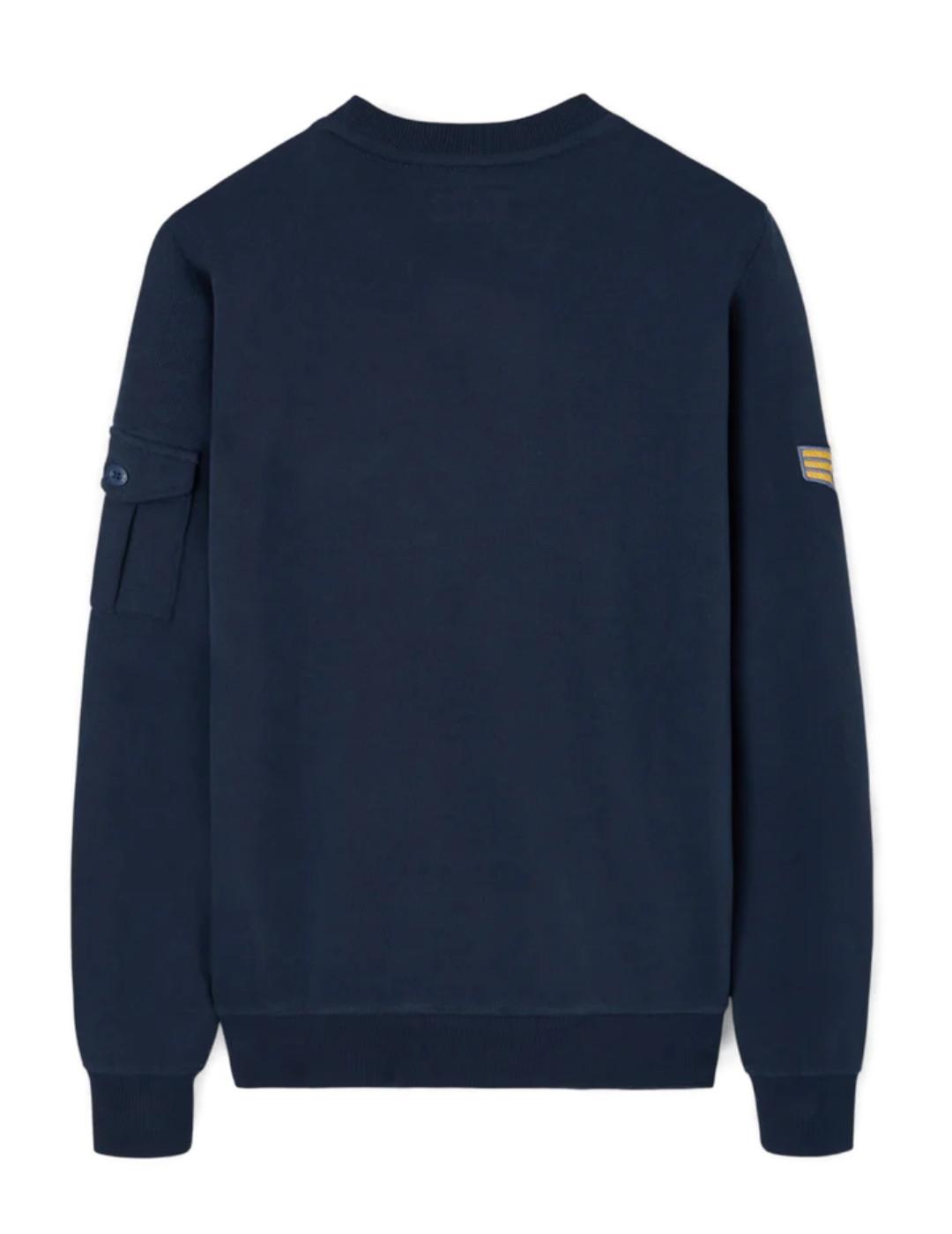 Sudadera Silbon Parches military marino parches para hombre