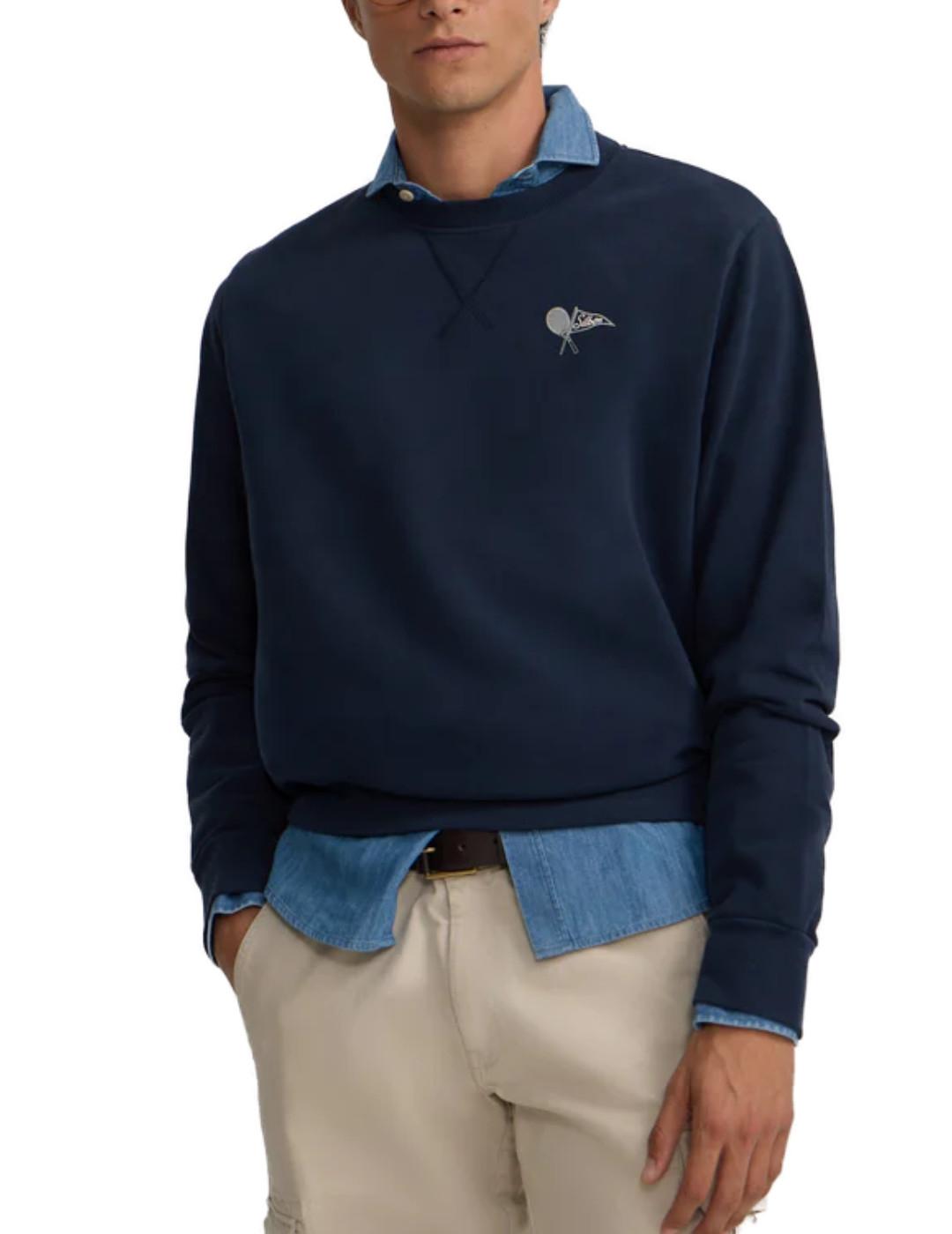 Sudadera Silbon athletic deportiva con print marino hombre