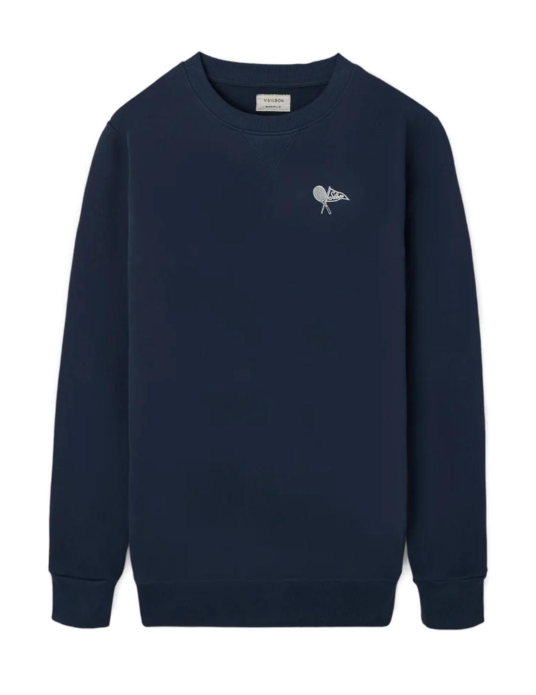 Sudadera Silbon athletic deportiva con print marino hombre