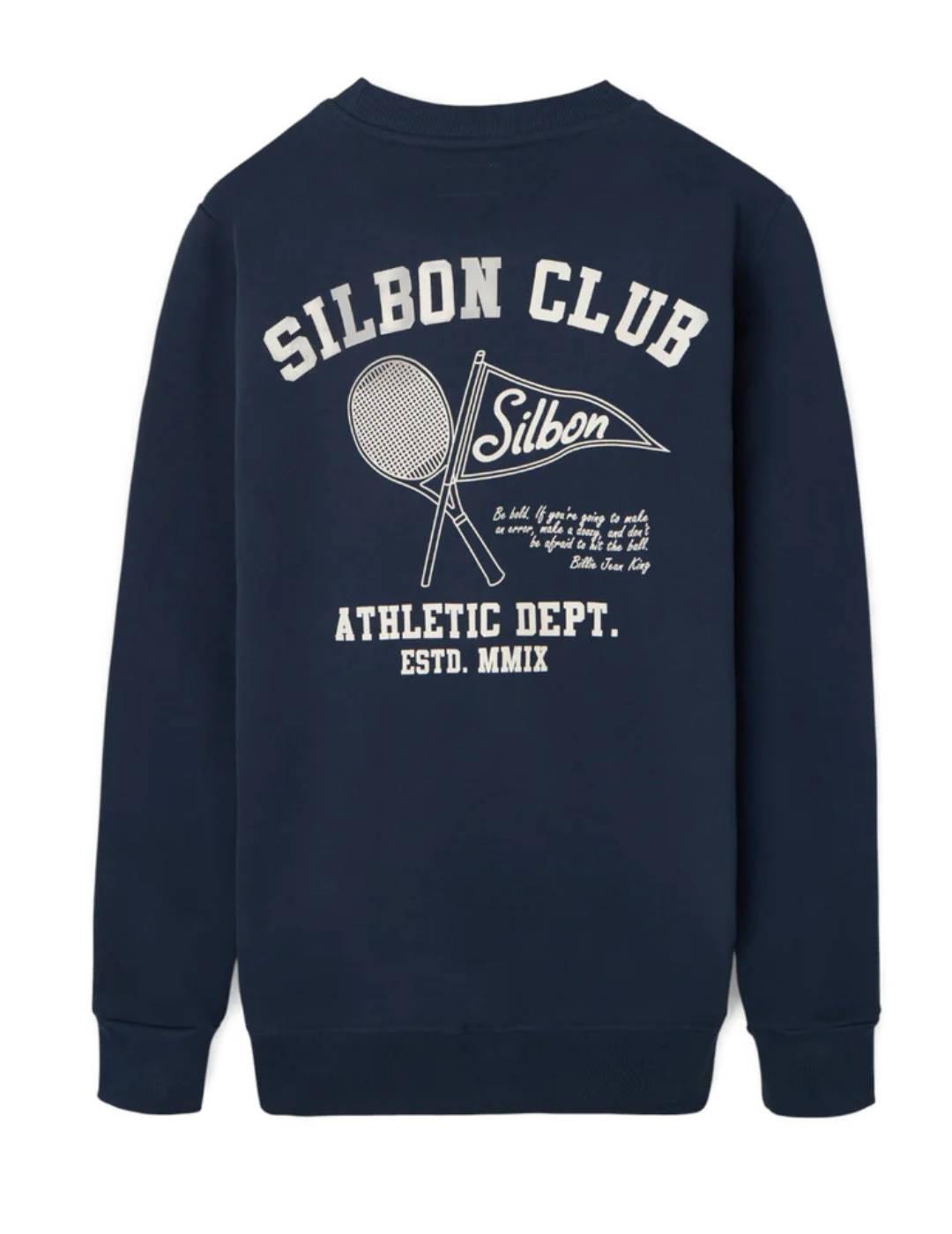 Sudadera Silbon athletic deportiva con print marino hombre