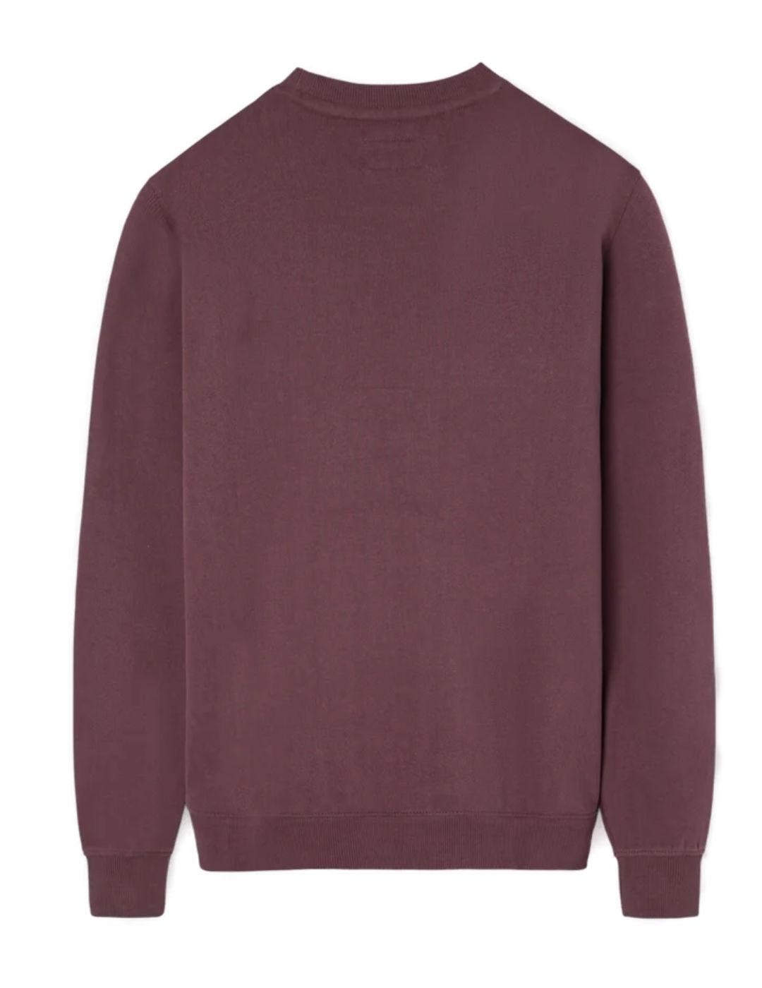 Sudadera Silbon Raqueta burdeos logo en pana para hombre