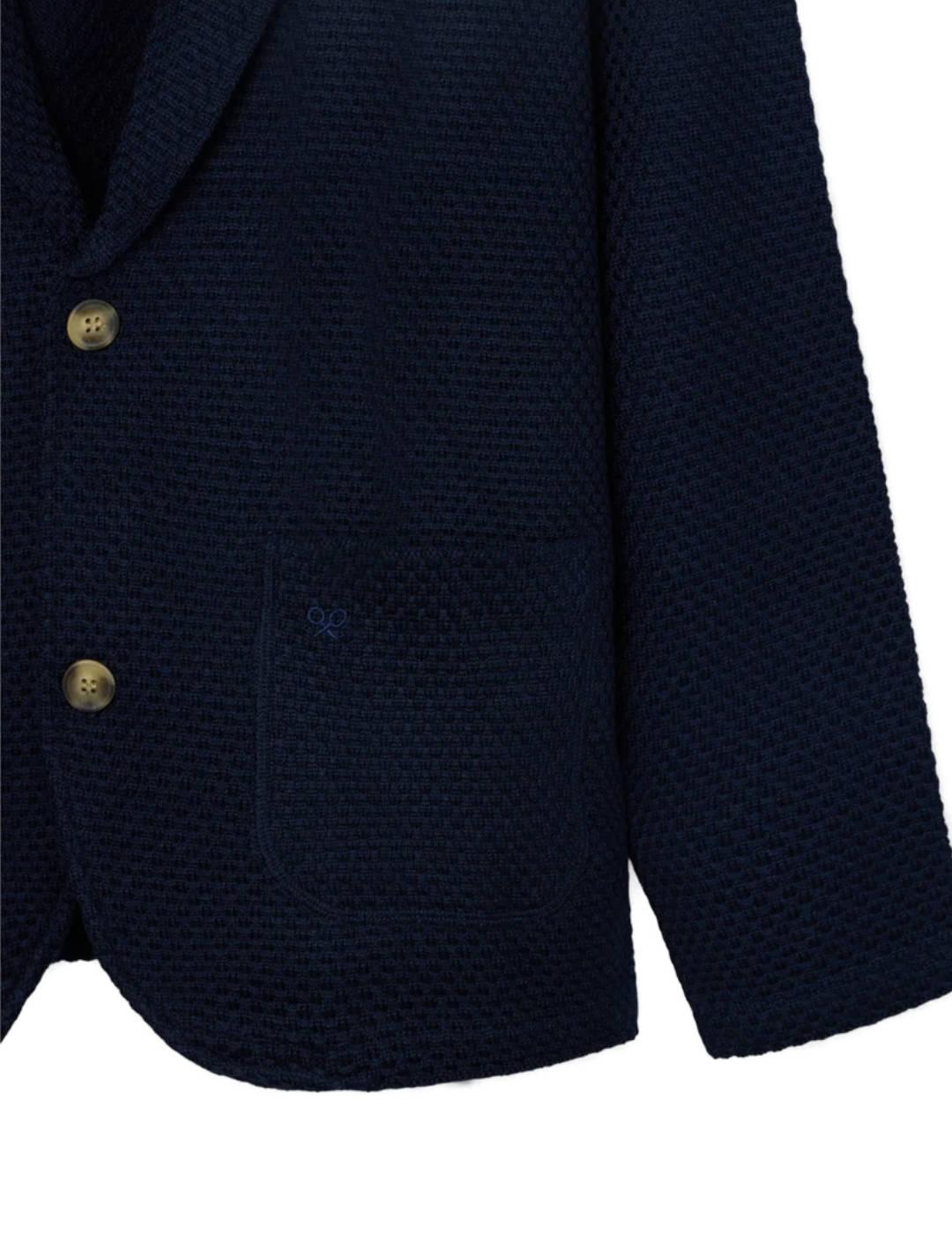 Teba Silbon Estructura azul marino regular fit de hombre