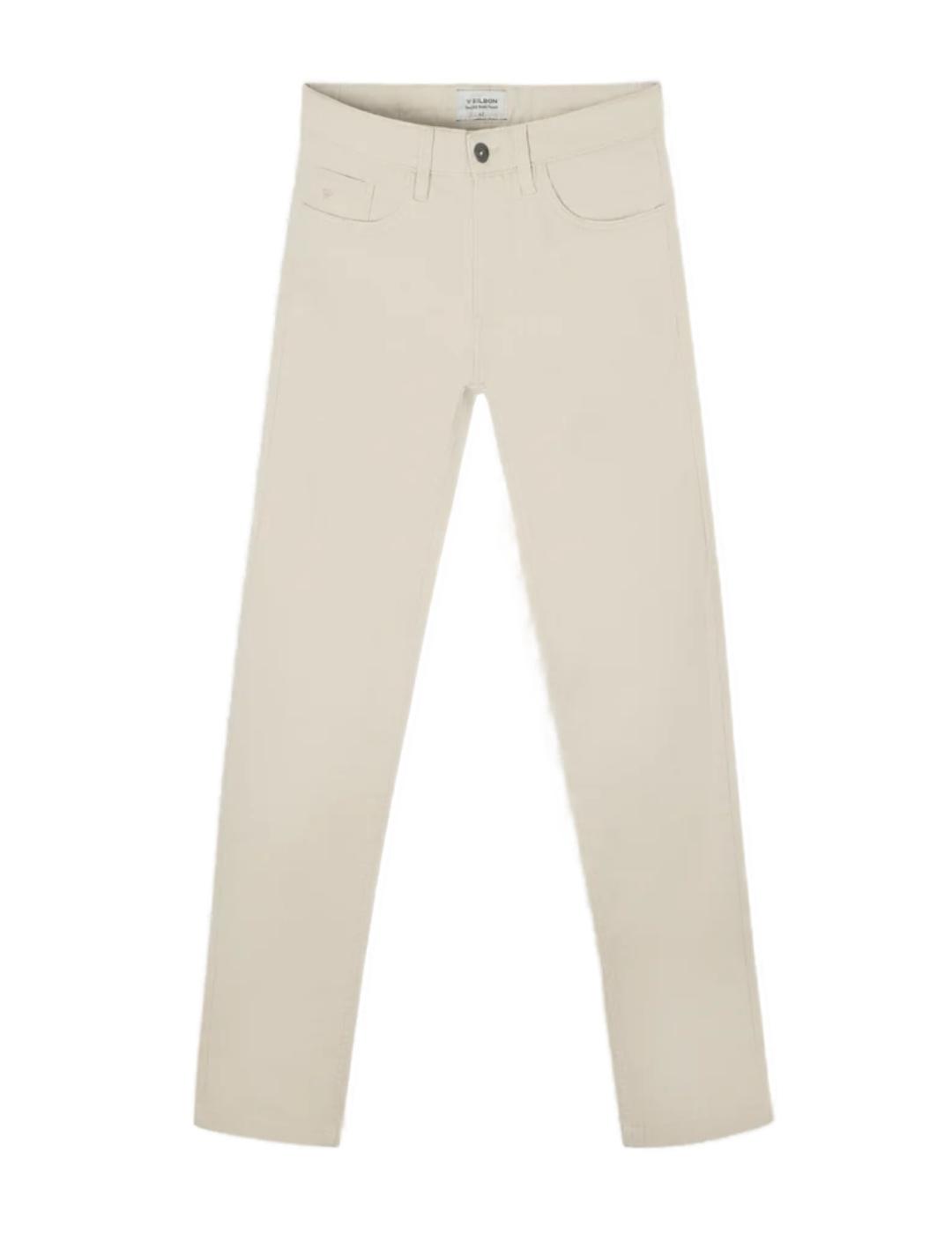 Pantalón Silbon Sport 5 bolsillos beige Slim fit para hombre