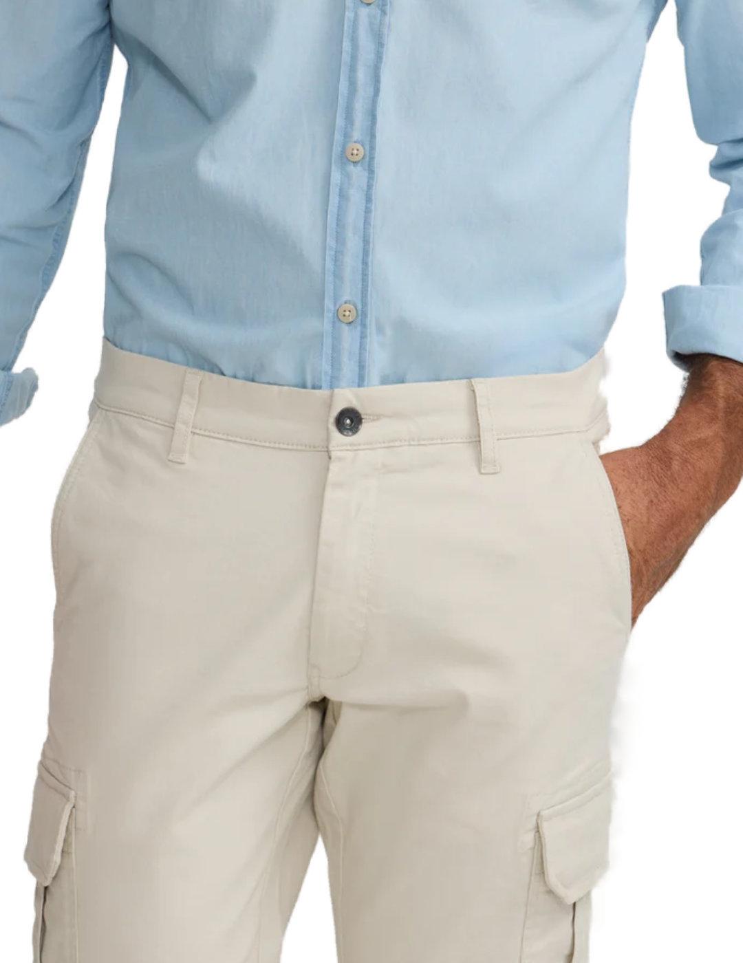 Pantalón Silbon Cargo casual color piedra Slim fit de hombre