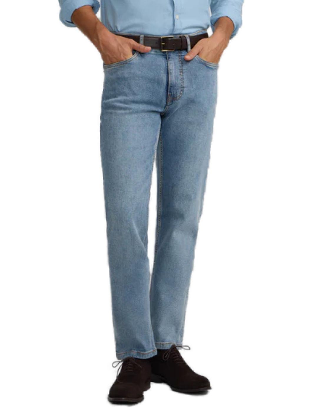 Pantalón vaquero Silbon Sport clásico azul medio para hombre