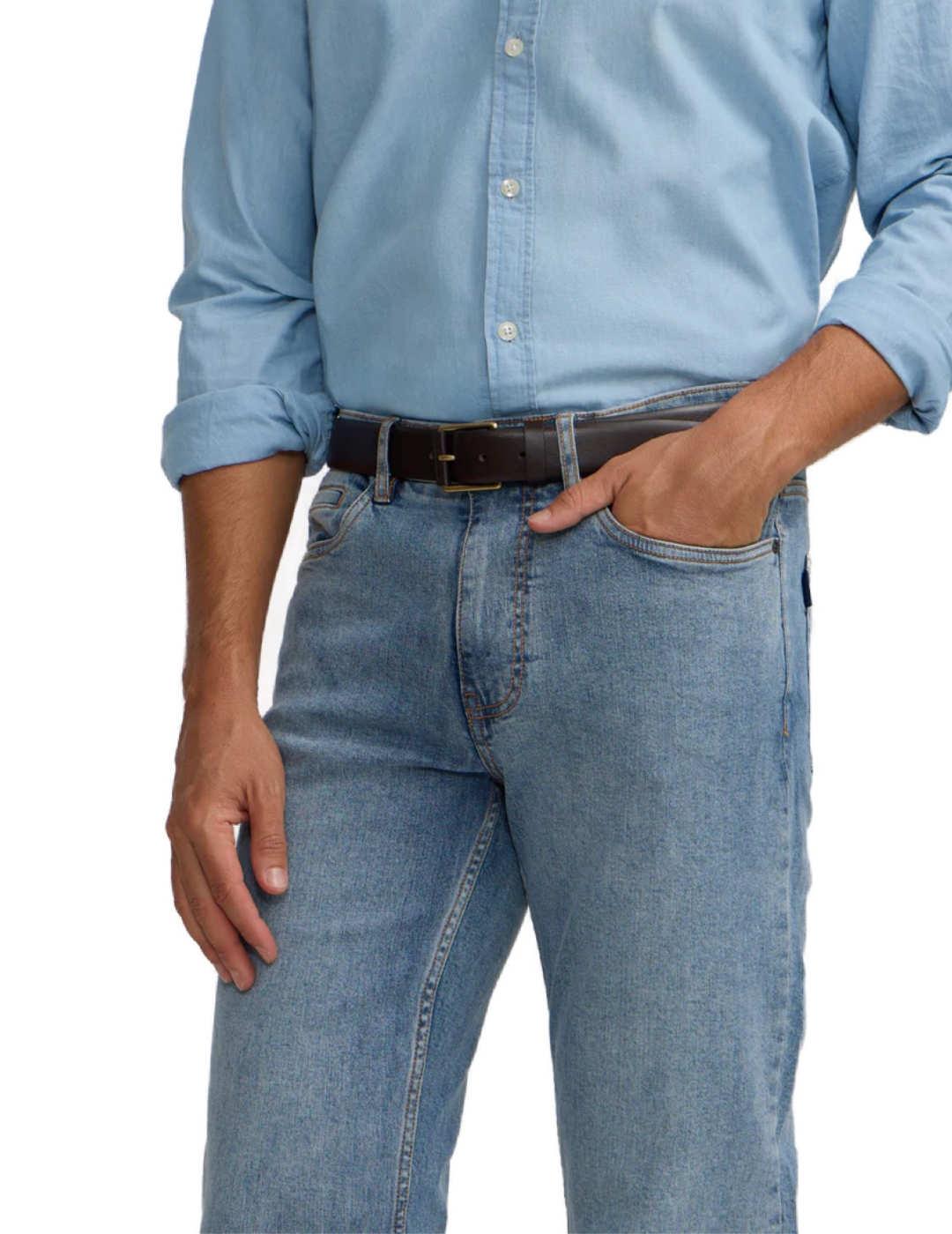 Pantalón vaquero Silbon Sport clásico azul medio para hombre