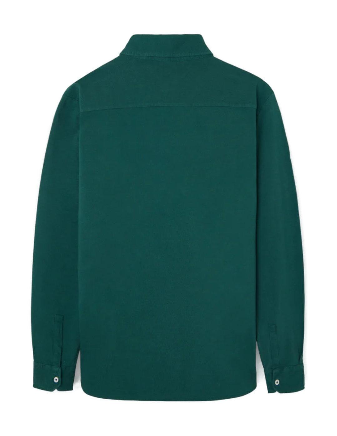 Polo Silbon verde oscuro Regular fit manga larga de hombre