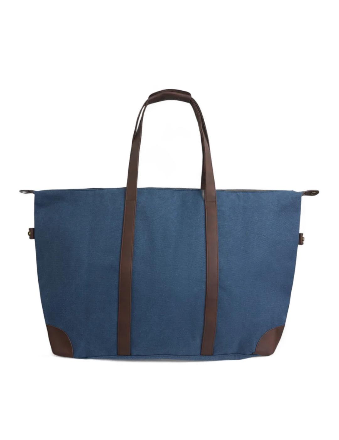 Bolsa Silbon de viaje sport raqueta azul y marrón de hombre