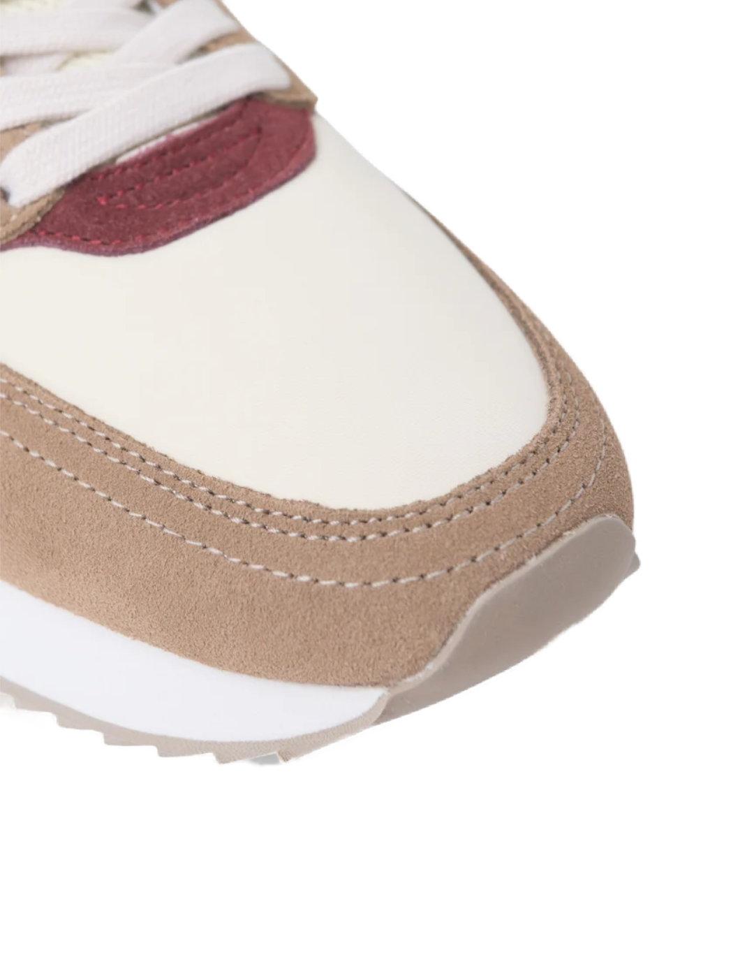 Zapatilla Silbon running multicolor beige y azul para hombre