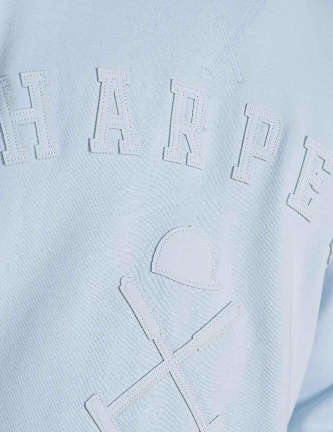 Sudadera Harper&Neyer Brooklyn celeste sin capucha de hombre