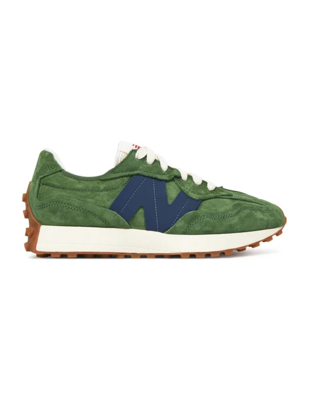 Zapatillas New Balance U327WSC verde serraje de hombre