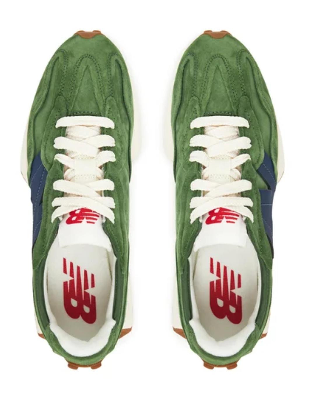 Zapatillas New Balance U327WSC verde serraje de hombre