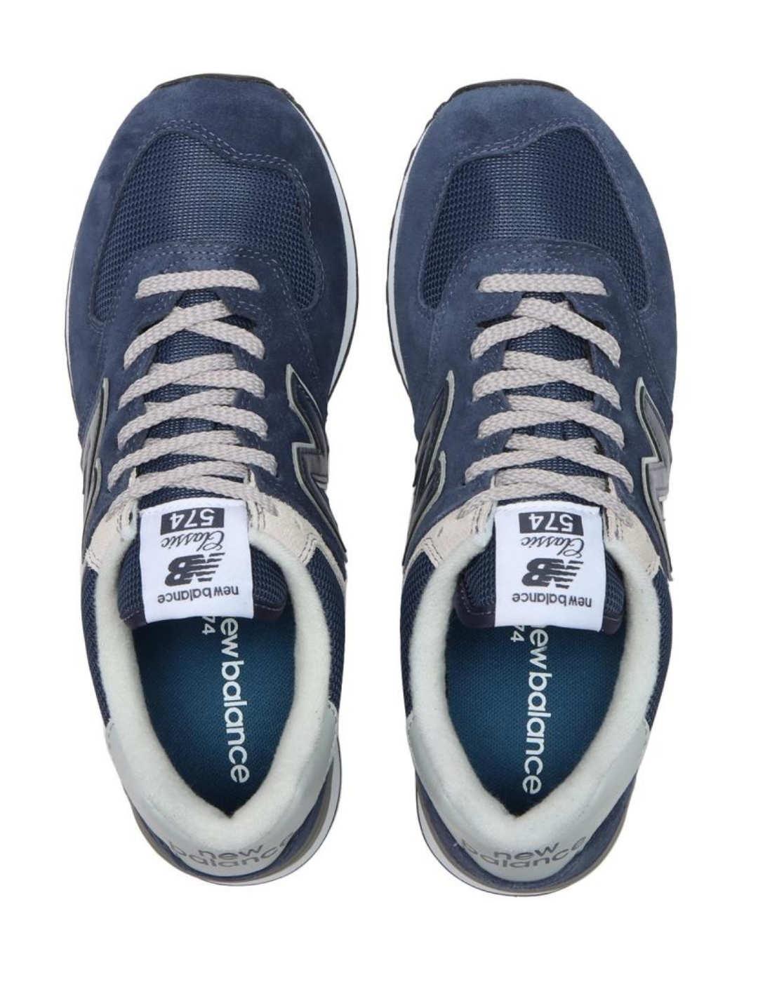 Zapatillas New Balance ML574EVN marino y gris para hombre