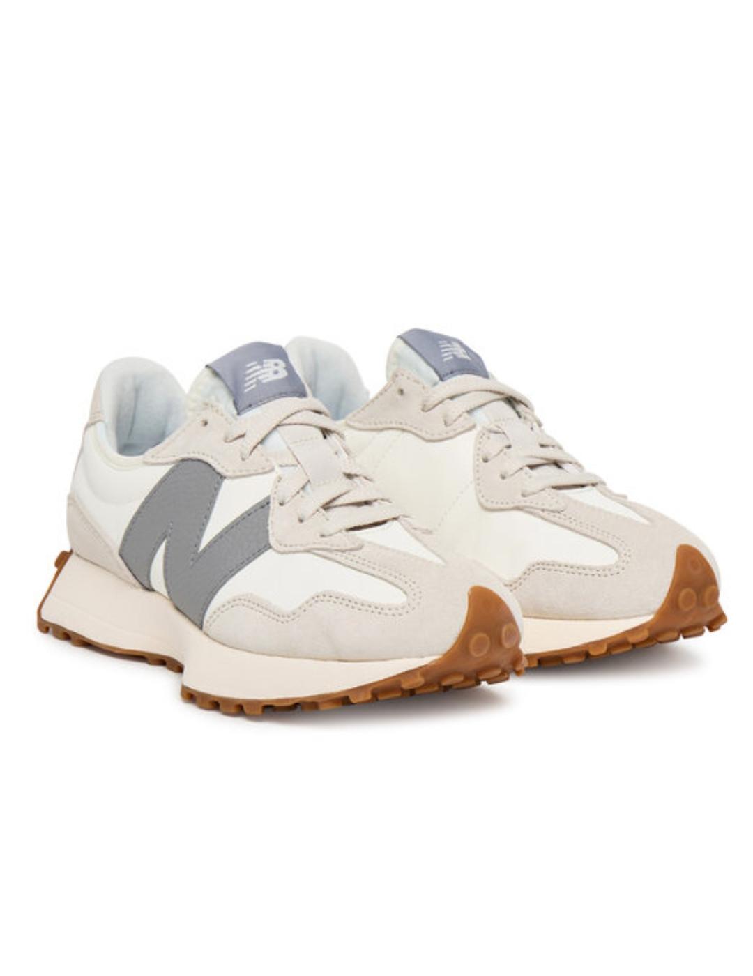 Zapatilla New Balance U327LT blanca y gris unisex
