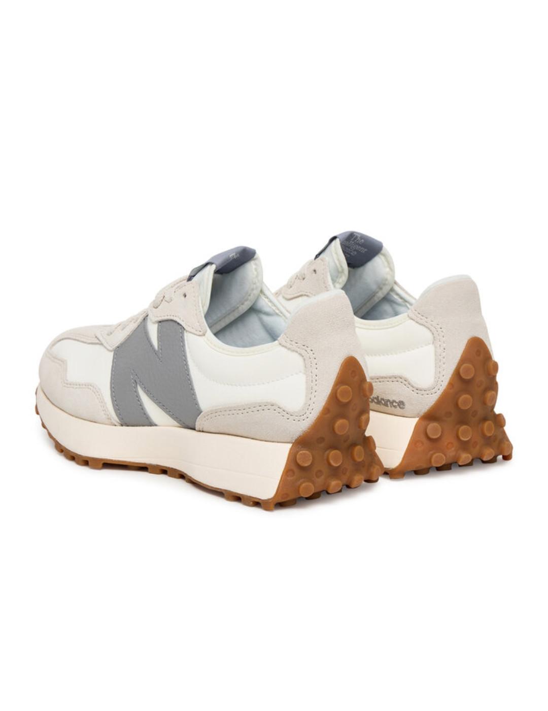 Zapatilla New Balance U327LT blanca y gris unisex