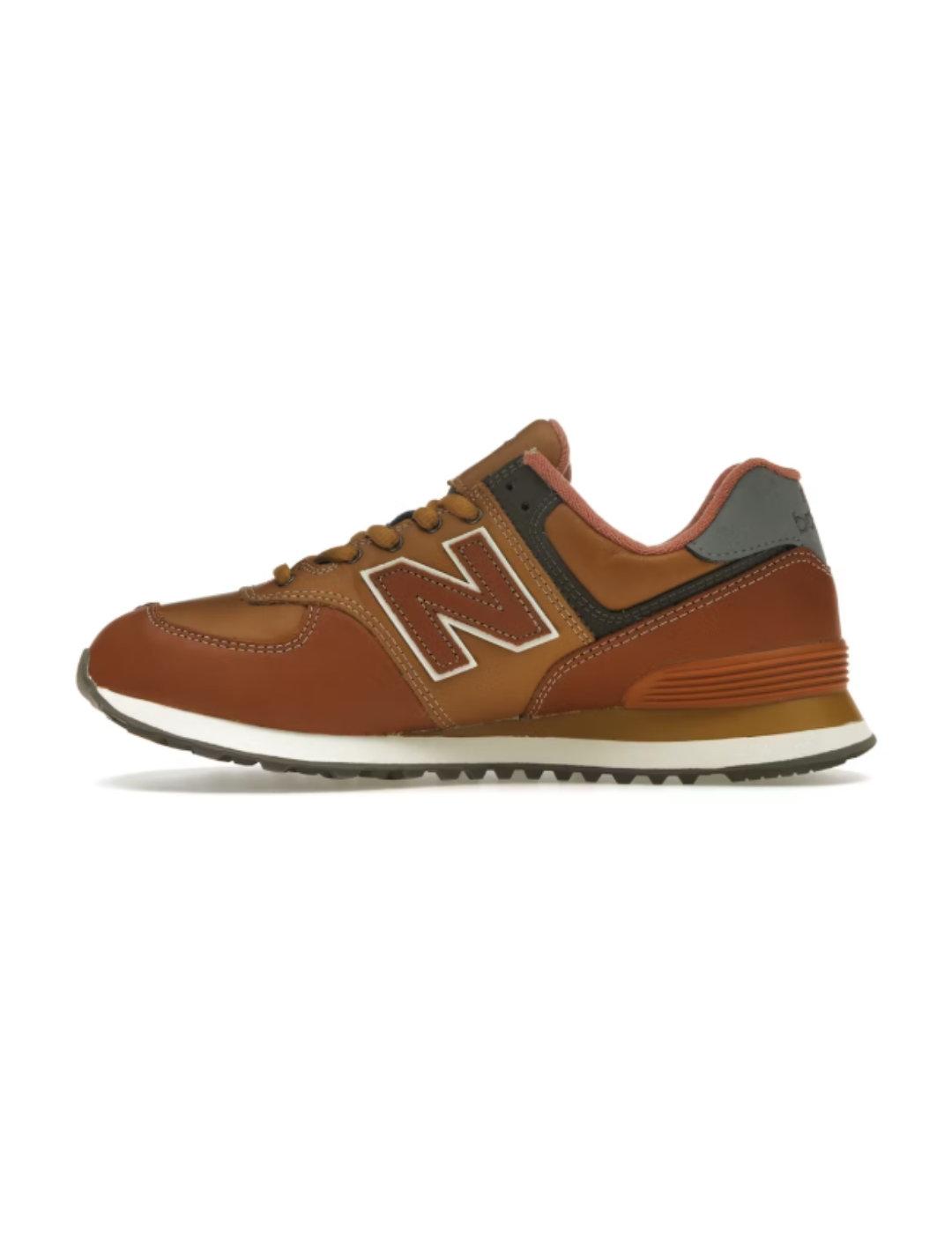 Zapatillas New Balance ML574OMA camel piel para hombre