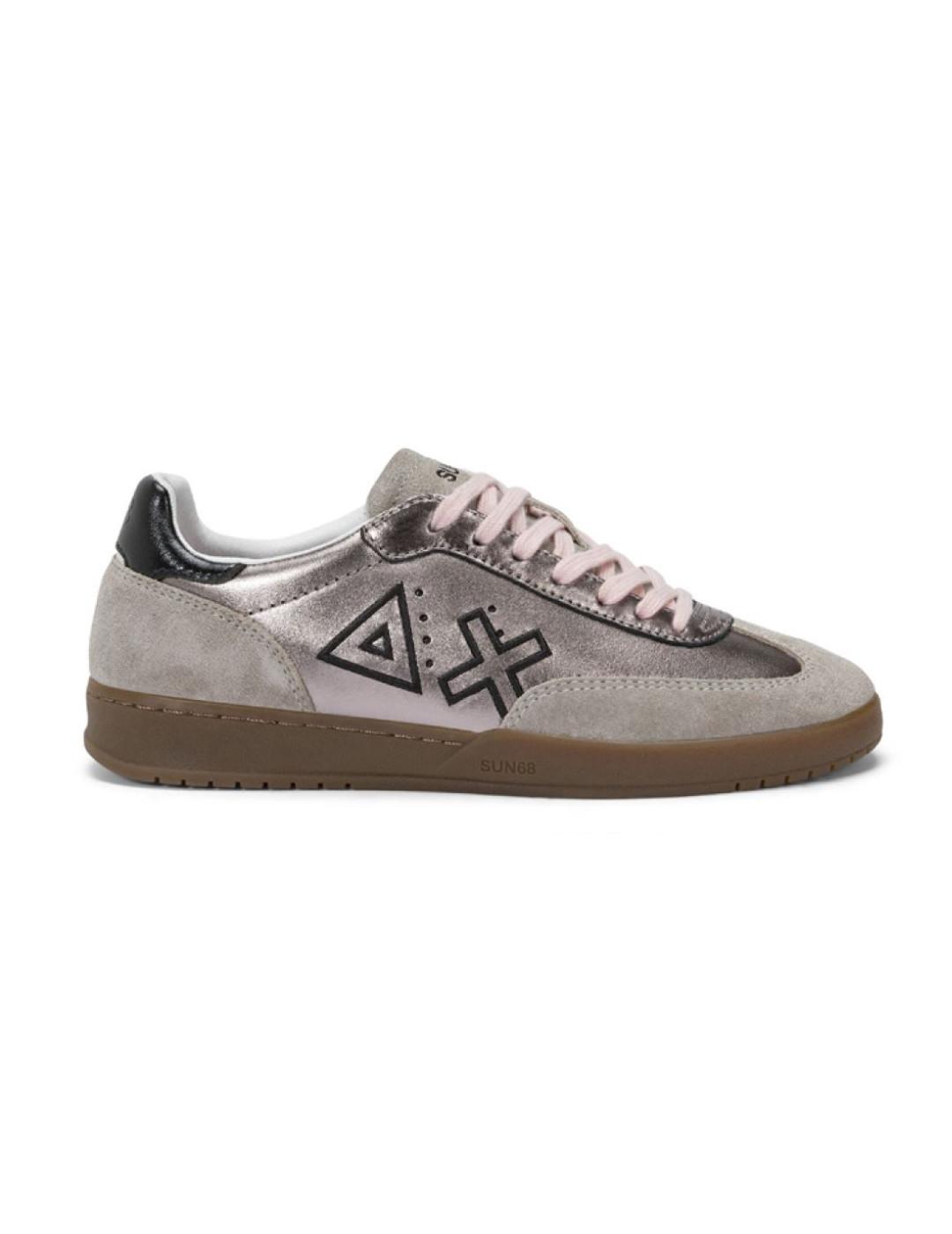 Zapatilla Sun68 California Sun gris plata para mujer