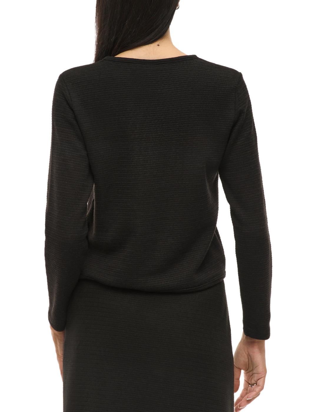 Cárdigan Vila Lidea negro botones cropped para mujer