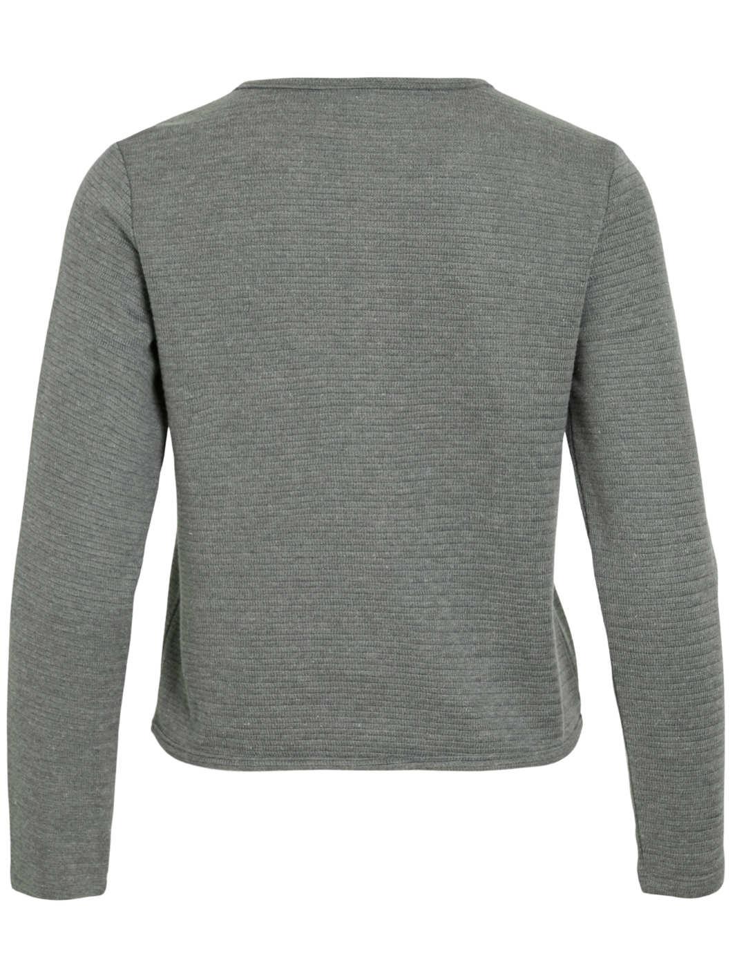 Cárdigan Vila Lidea gris botones cropped para mujer