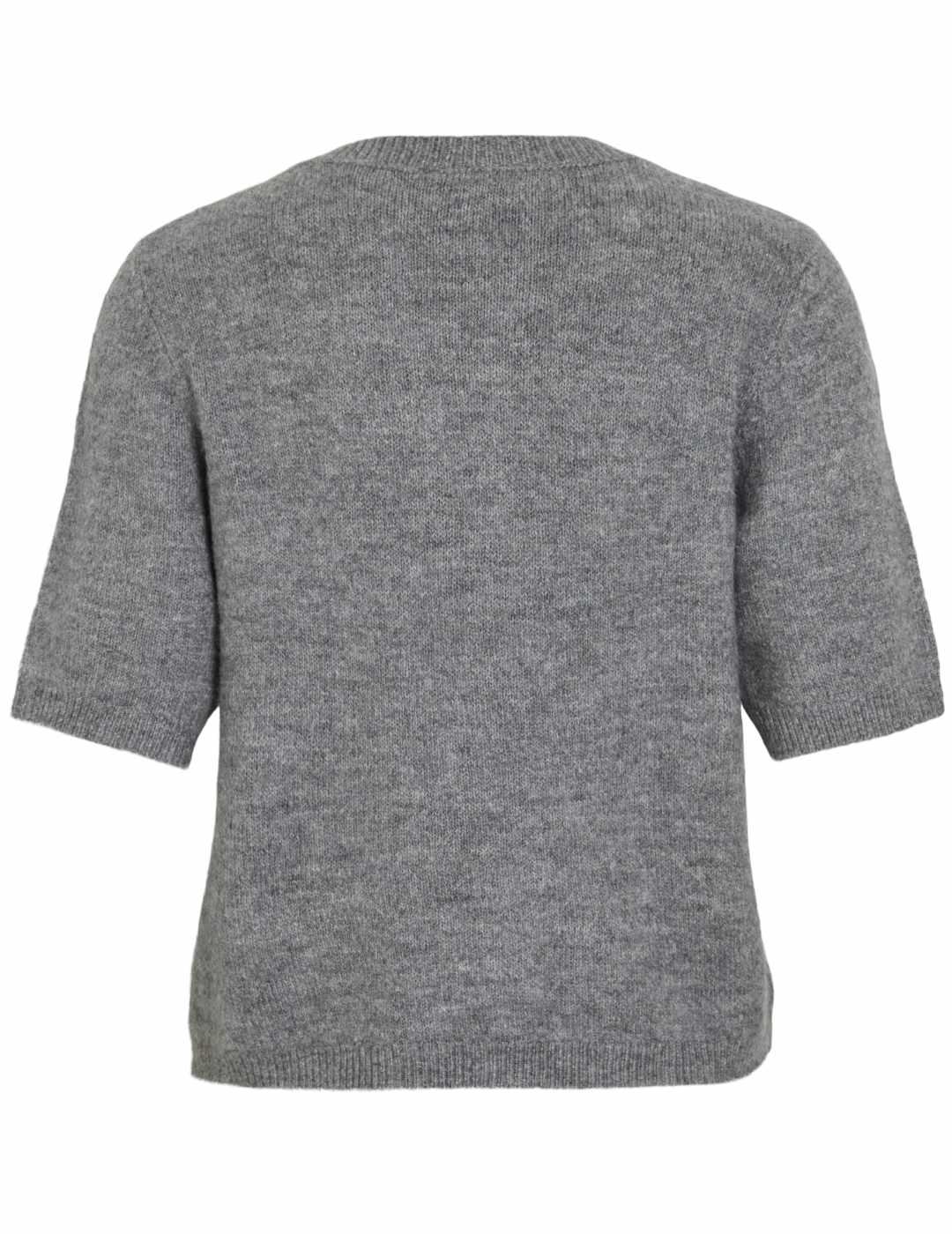 Cárdigan Vila Dainty gris marengo manga corta de mujer