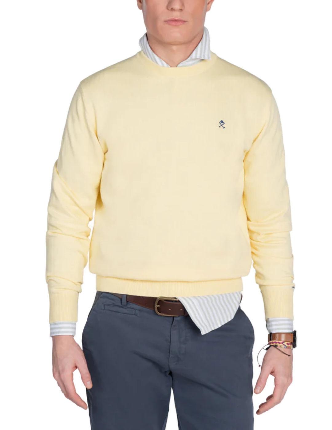 Jersey Harper&Neyer Icon amarillo pastel punto para hombre